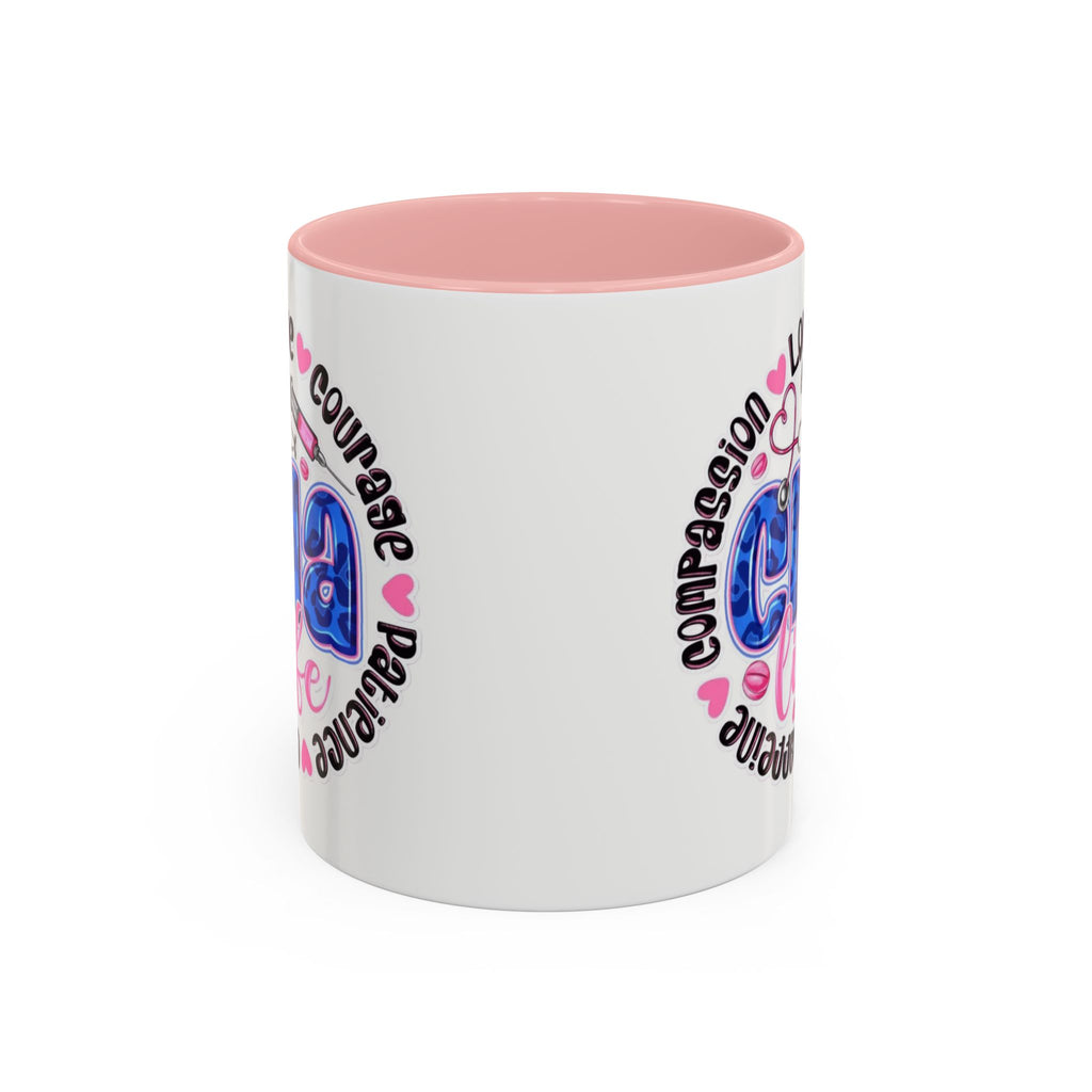 CNA Life Coffee Mug — Compassion, Courage & Patience Accent Mug (11/15oz) Medical Christmas Mug