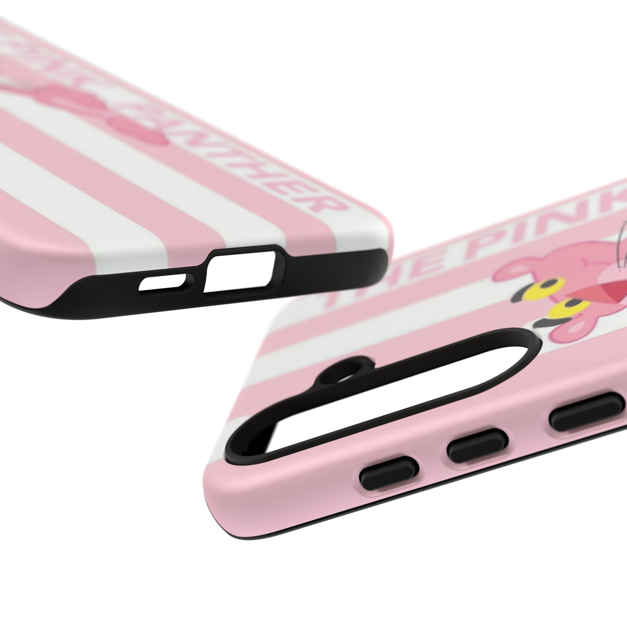 Pink Panther Tough Case Retro Striped Phone Case with "The Pink Panther" Design
