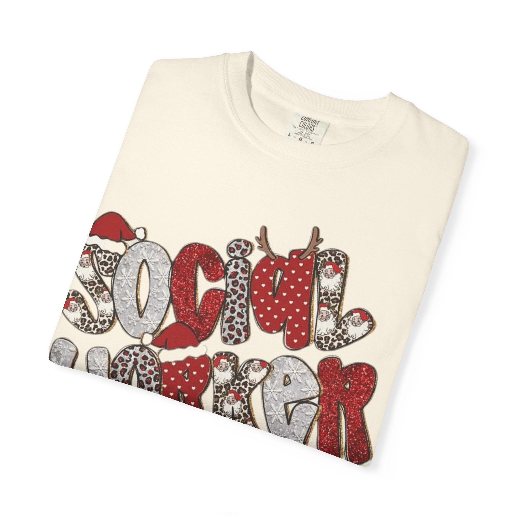 Social Worker Christmas T-Shirt  Festive Holiday Graphic Tee