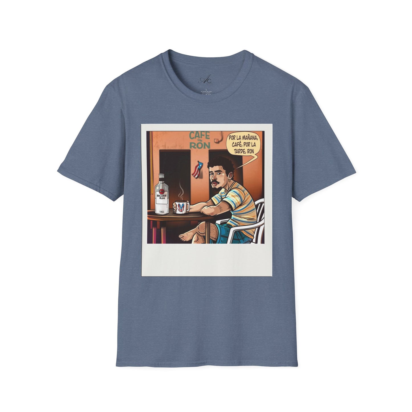 POR LA MANANA CAFE  Coffee Lovers, Casual Wear, Unisex Fashion Proud Puerto Rican Tee  Puerto Rican Heritage Shirt