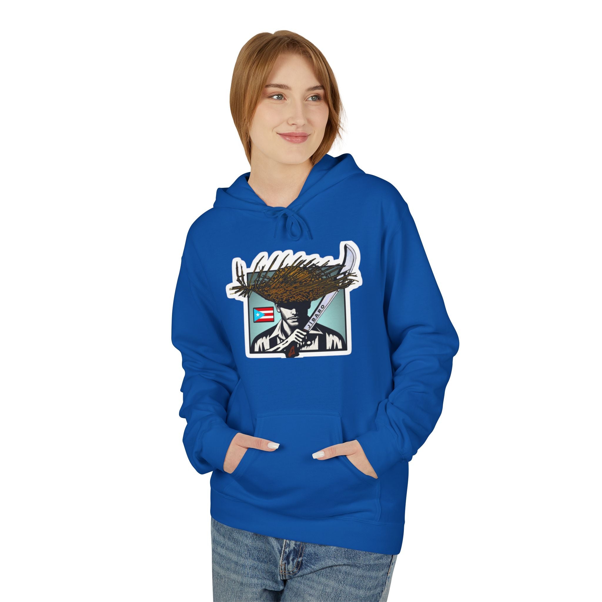 Gíbaro Hoodie  Puerto Rican Pride Pullover with Flag Machete Design