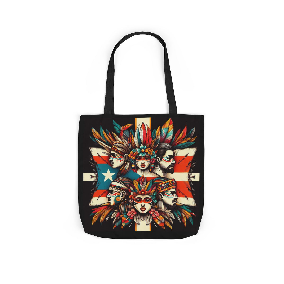 Puerto Rico Canvas Tote Bag, 5-Color Straps