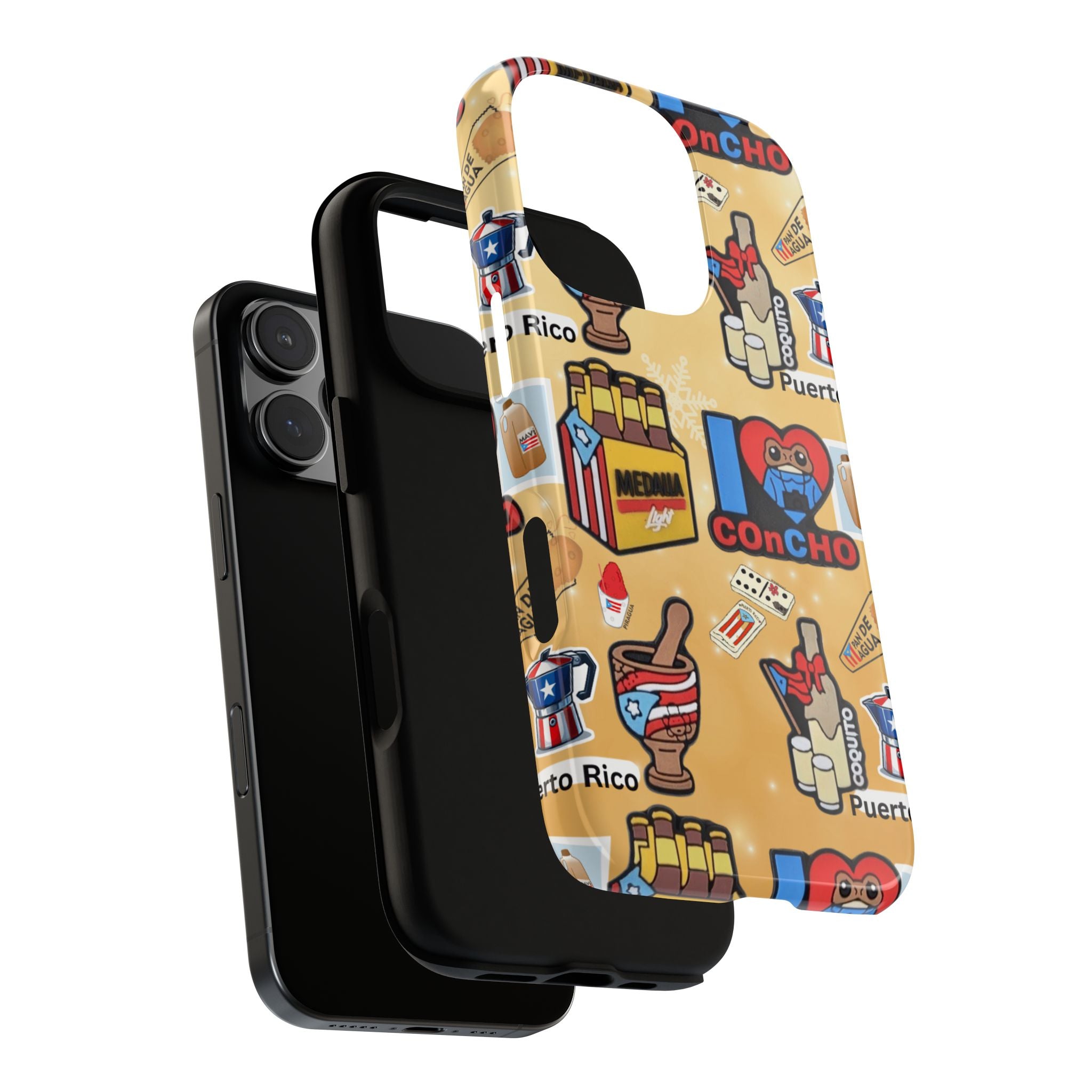 Puerto Rico Sticker Collage Tough Case  ‘I  Concho’ Pattern Phone Case