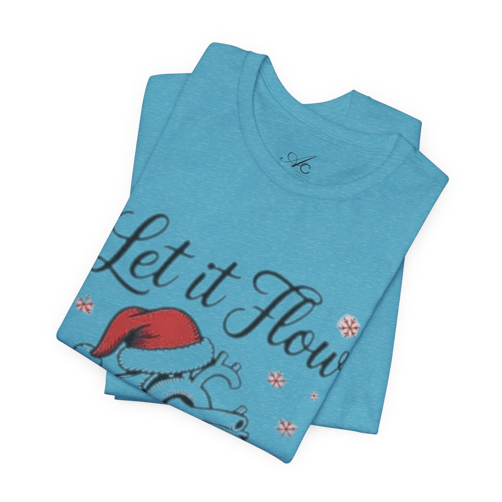 Let It Flow Heart Tee  Christmas Anatomical Heart Shirt