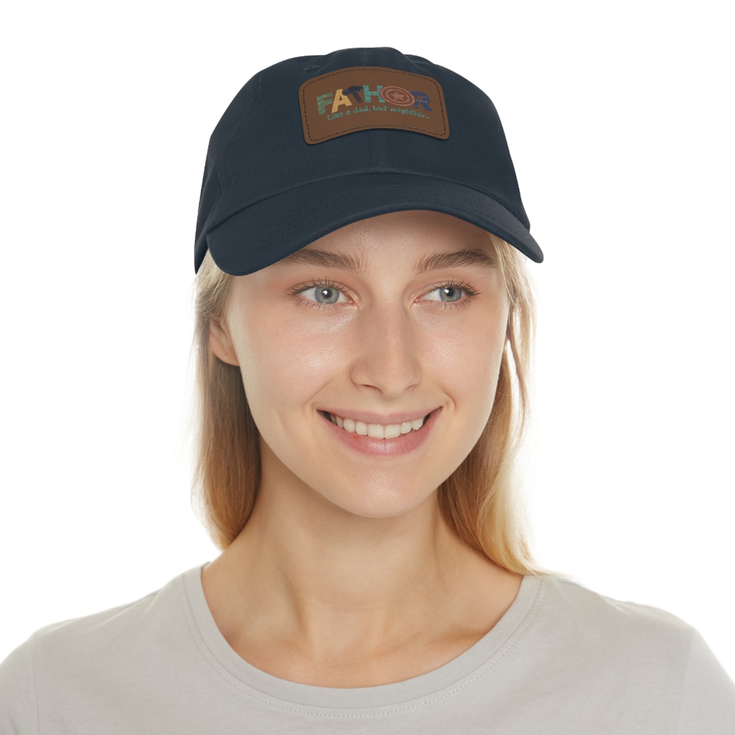 Stylish Dad Hat with Leather Patch - Perfect Gift for Fathers, Dads, Father's Day, Casual Wear, Outdoor Activities