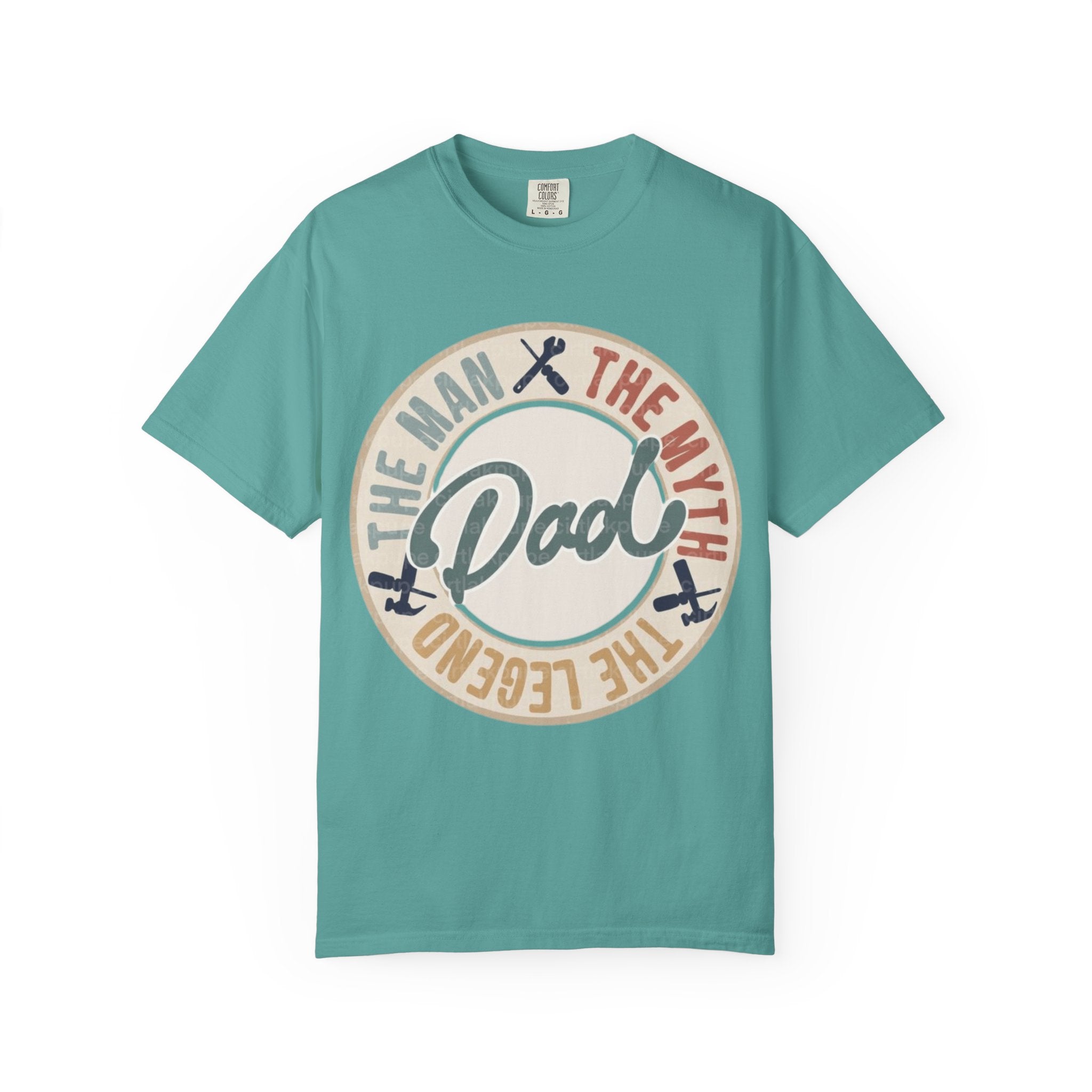 Dad Retro Badge T-Shirt — “Dad: The Man, The Myth, The Legend” Father’s Day Tee