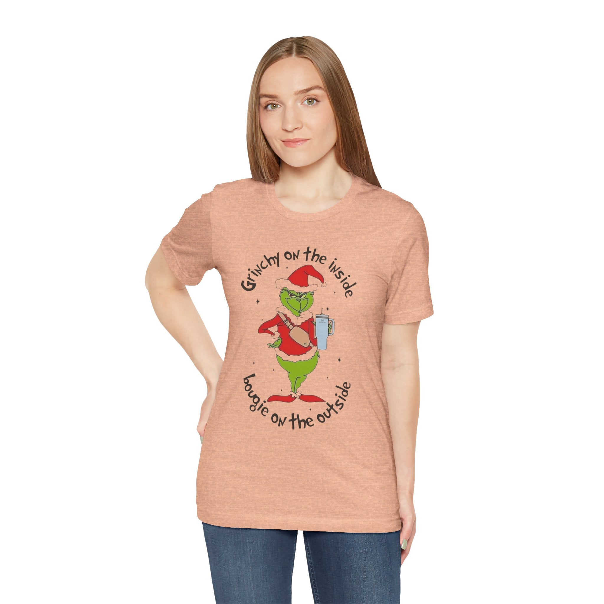 Grinch-Inspired Holiday Tee: 'Grinchy on the Inside, Boogie on the Outside'