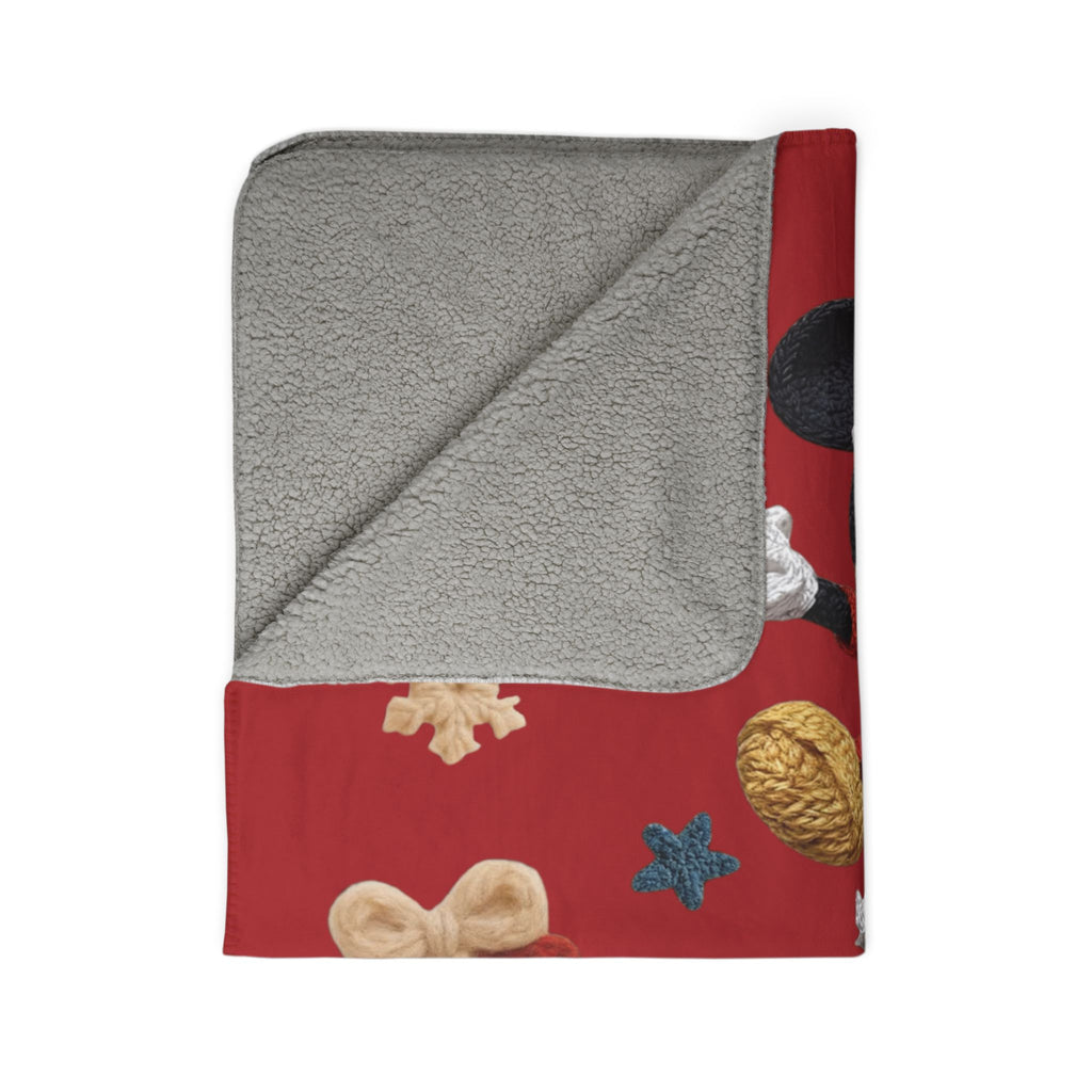 Winter Wonderland Cartoon Fleece Blanket Christmas Disney Fleece Sherpa Blanket  Mickey, Donald & Goofy Holiday Throw