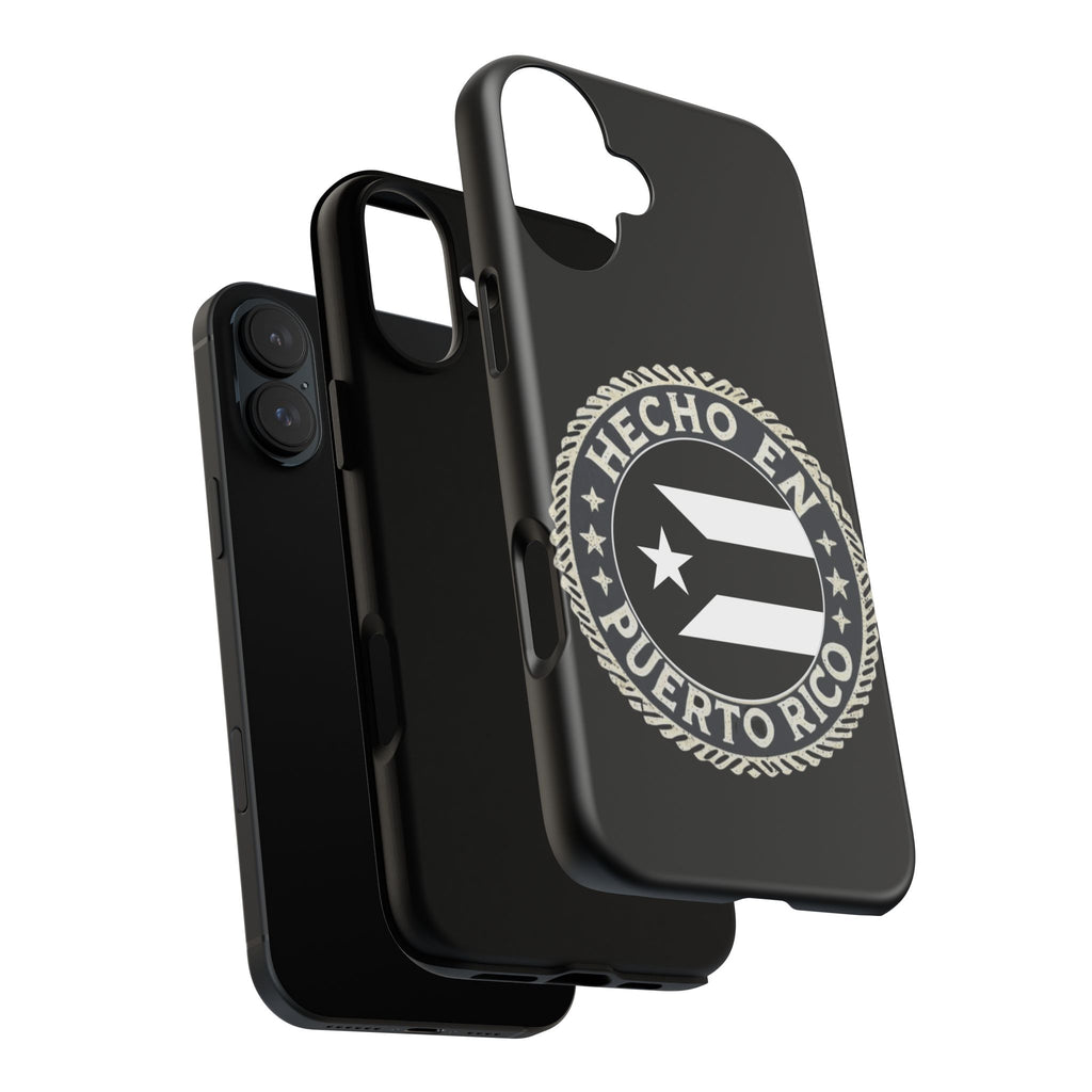 Hecho en Puerto Rico Phone Case  Puerto Rican Flag Emblem Tough Protective Cover