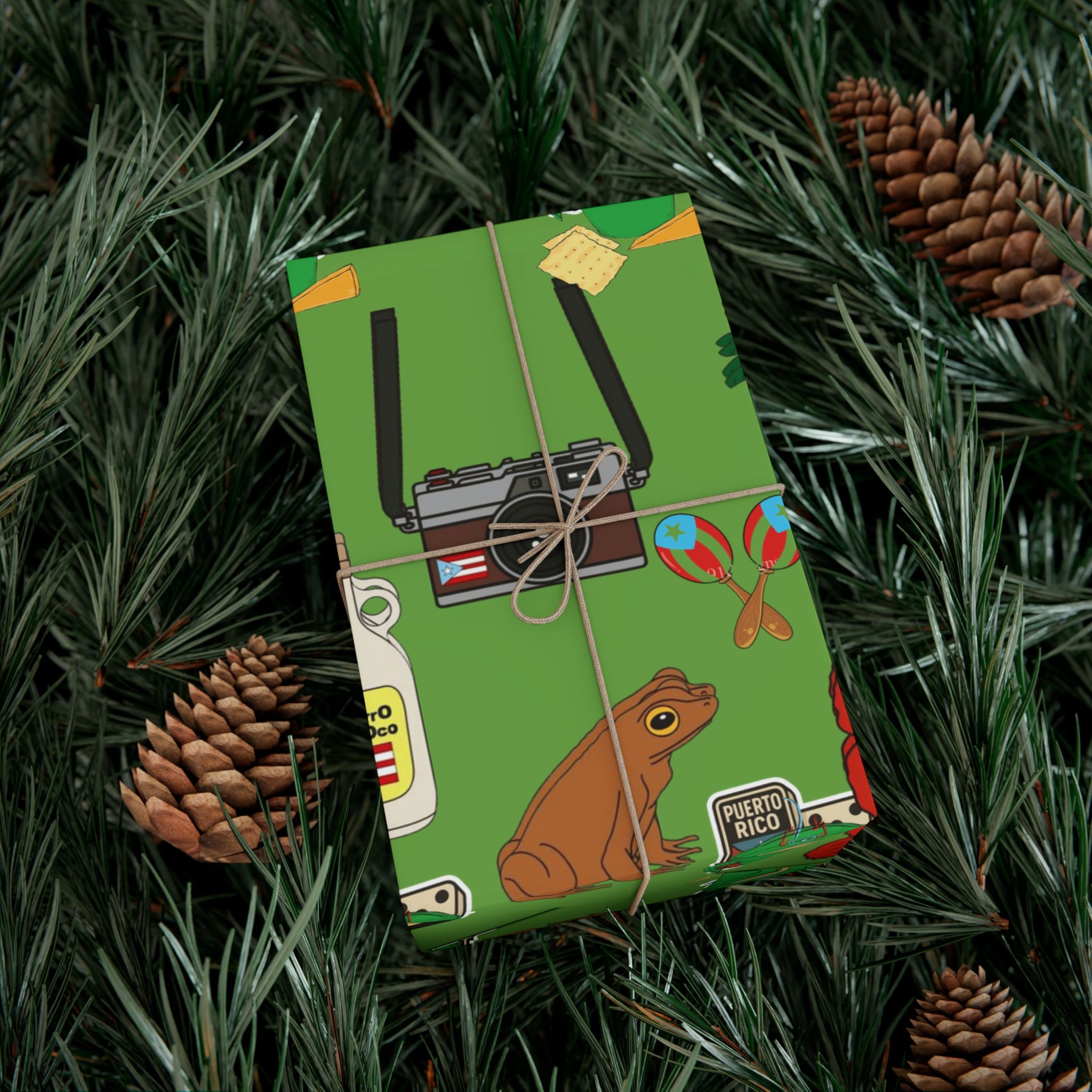 Navidad en Puerto Rico Wrapping Paper – Festive Boricua Holiday Gift Wrap 🇵🇷🎄