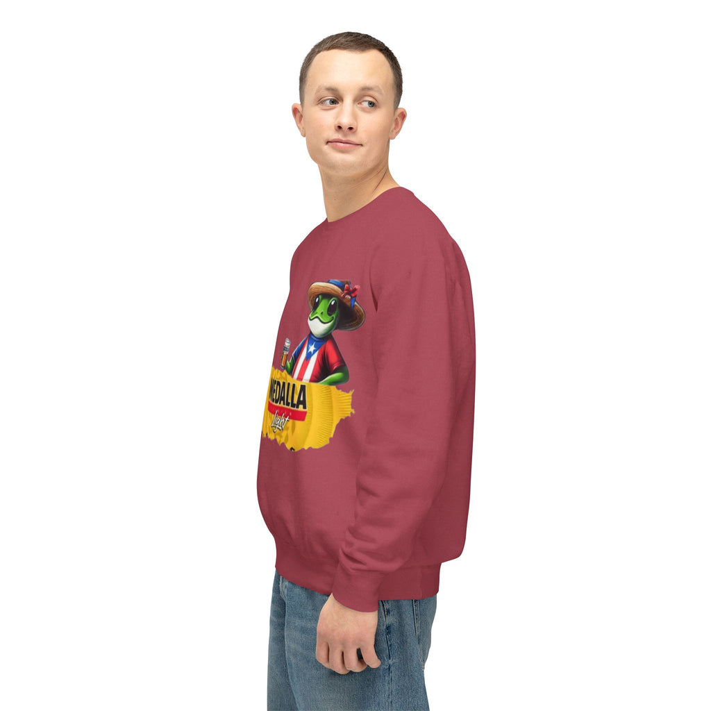 Medalla Light Puerto Rico Sweatshirt Coqui Boricua flag  Beer Pack Graphic Puerto Rico Navidades