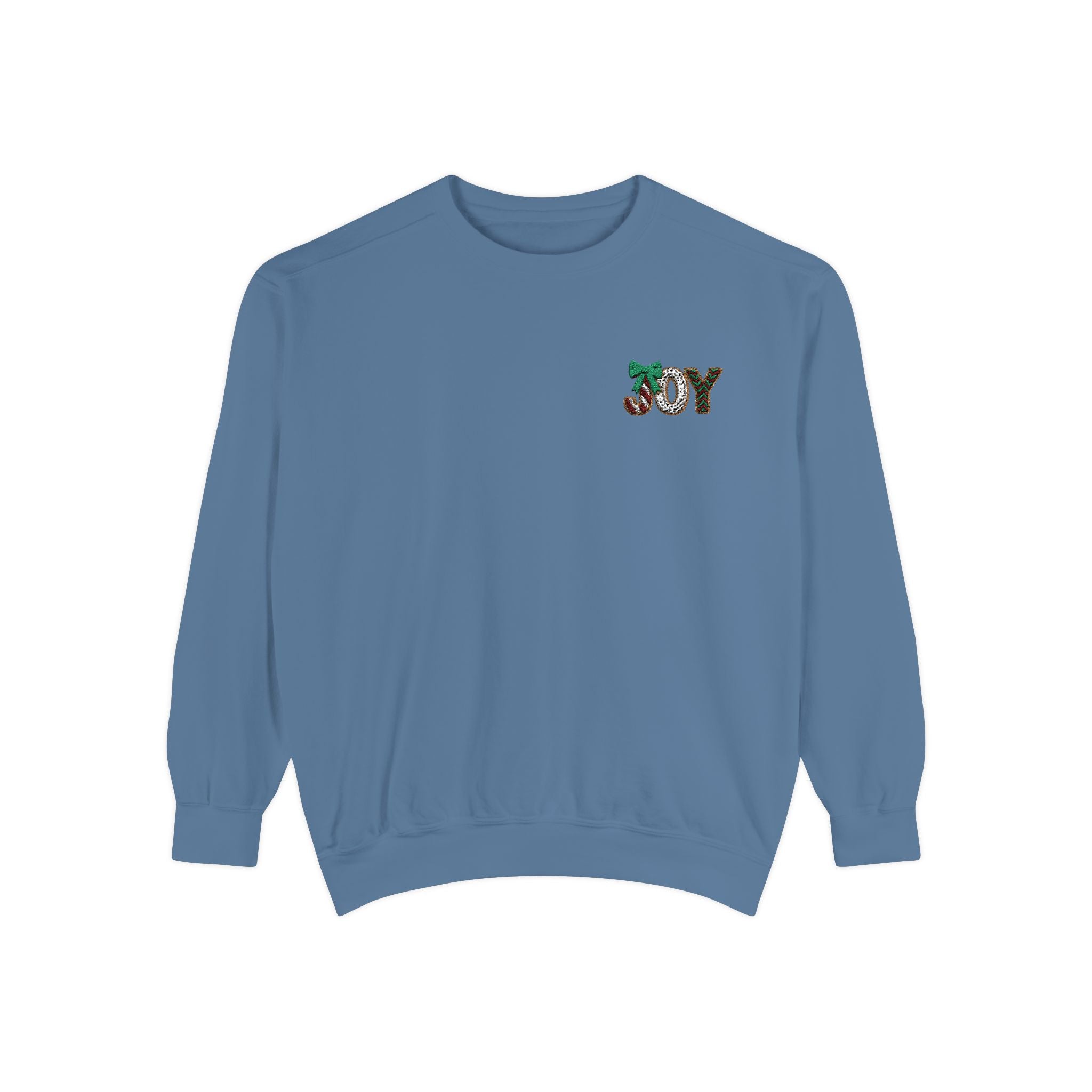 JOY Floral Crewneck Sweatshirt — Holiday Botanical Graphic Christmas T-Shirt & Sweater