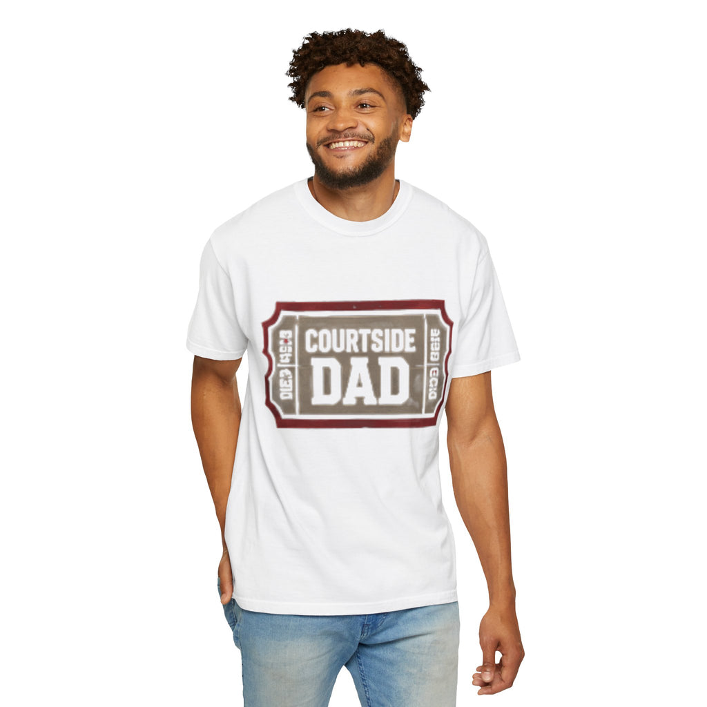 Courtside Dad T-Shirt — Vintage Ticket-Style Basketball Dad Tee