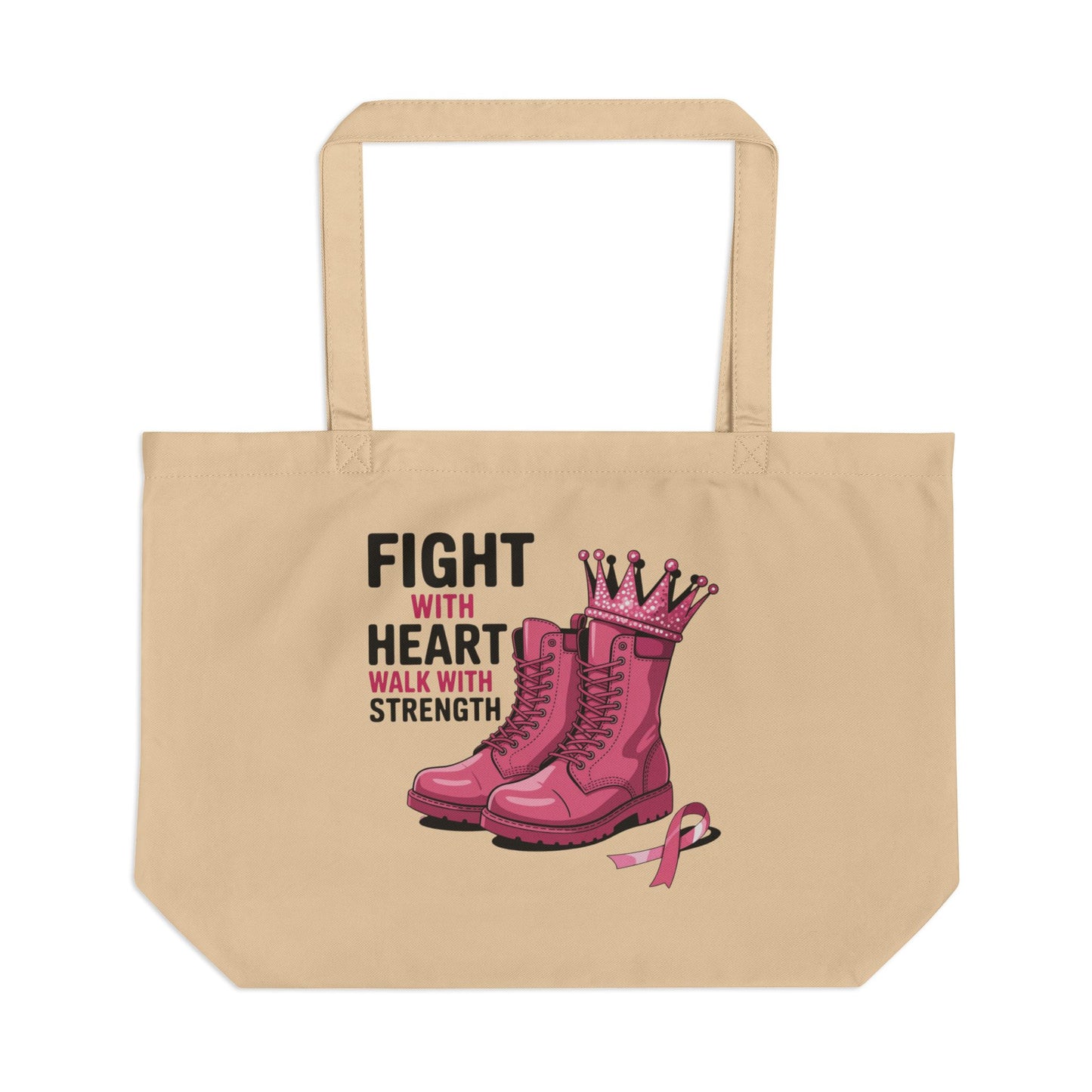 Cancer Survivor Hope Collection Empowering Eco Tote: Fight with Heart, Walk with Strength