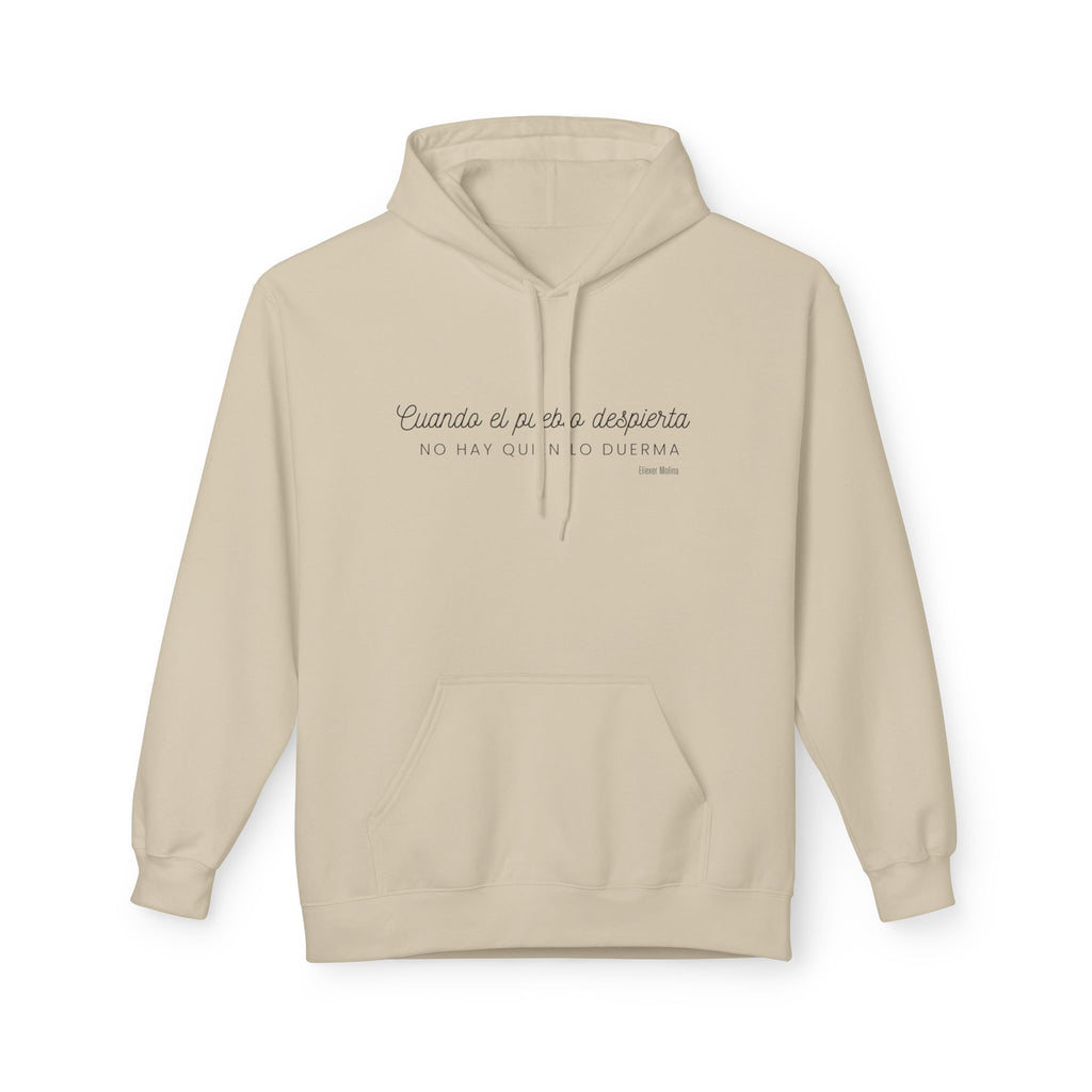 White Hoodie - "Caminas a pa'la desporta" Minimal Script Pullover