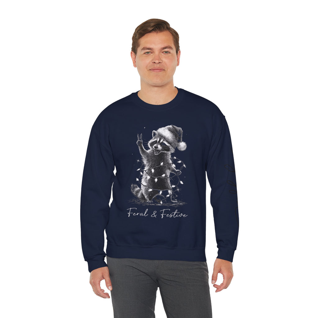 Holiday Raccoon Crewneck Sweatshirt Christmas Tshirts and sweaters,