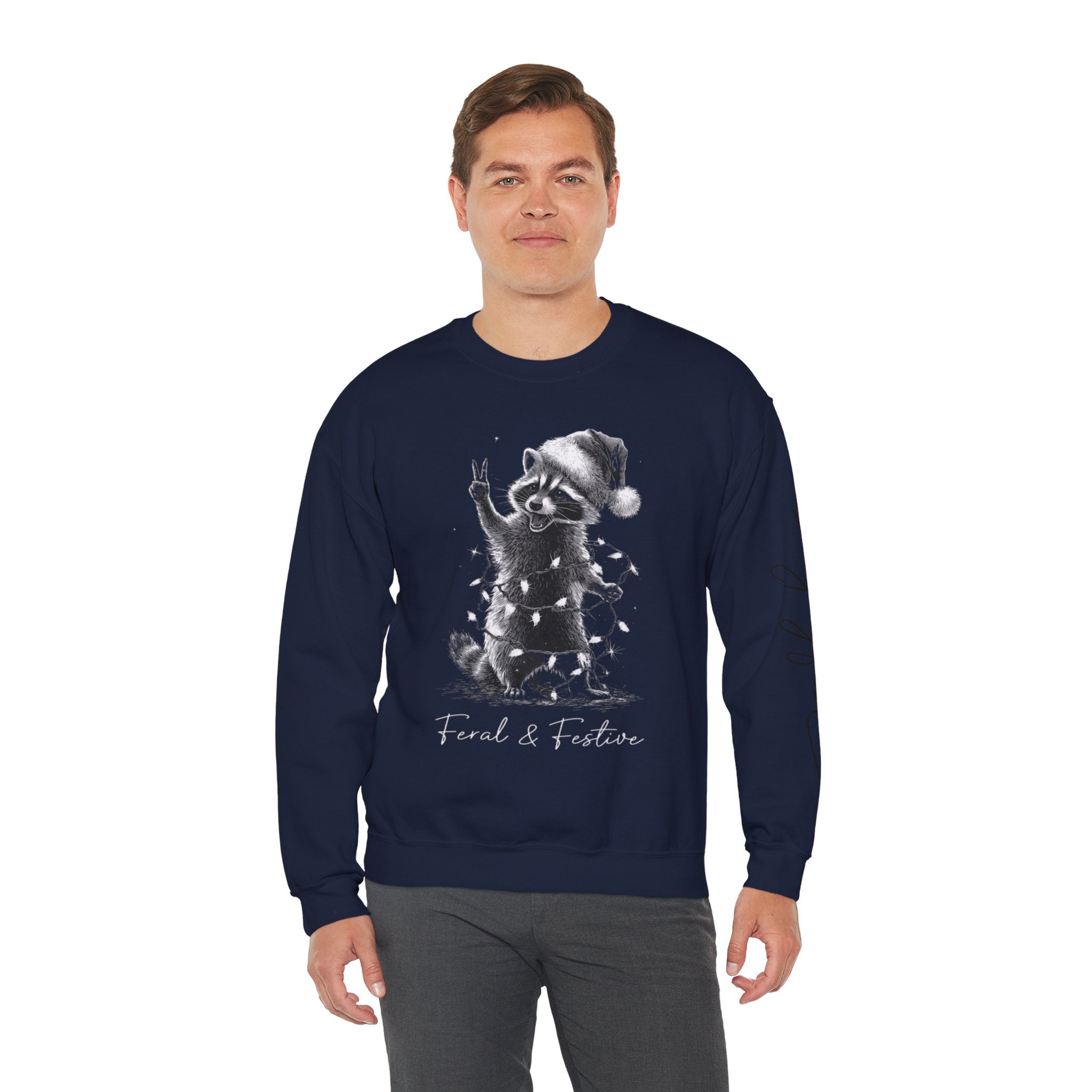 Holiday Raccoon Crewneck Sweatshirt Christmas Tshirts and sweaters,