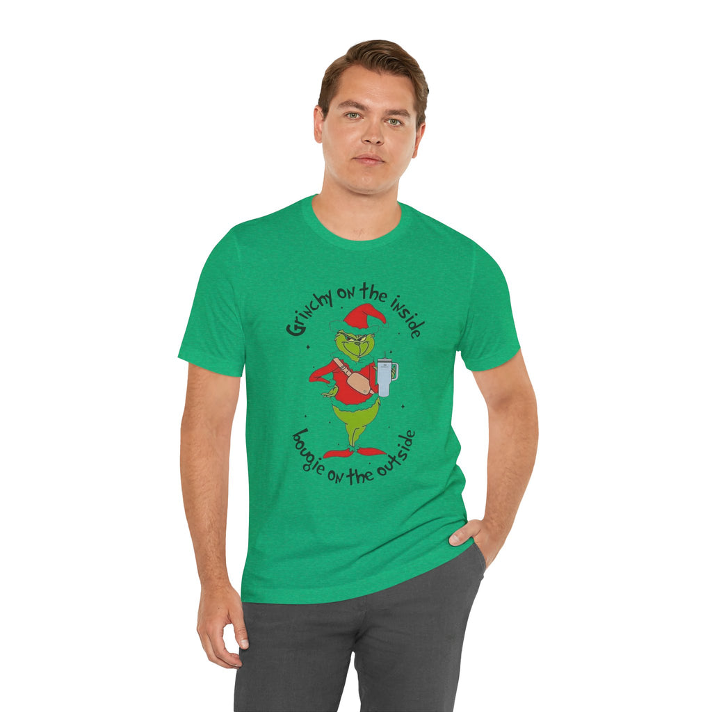 Grinch-Inspired Holiday Tee: 'Grinchy on the Inside, Boogie on the Outside'