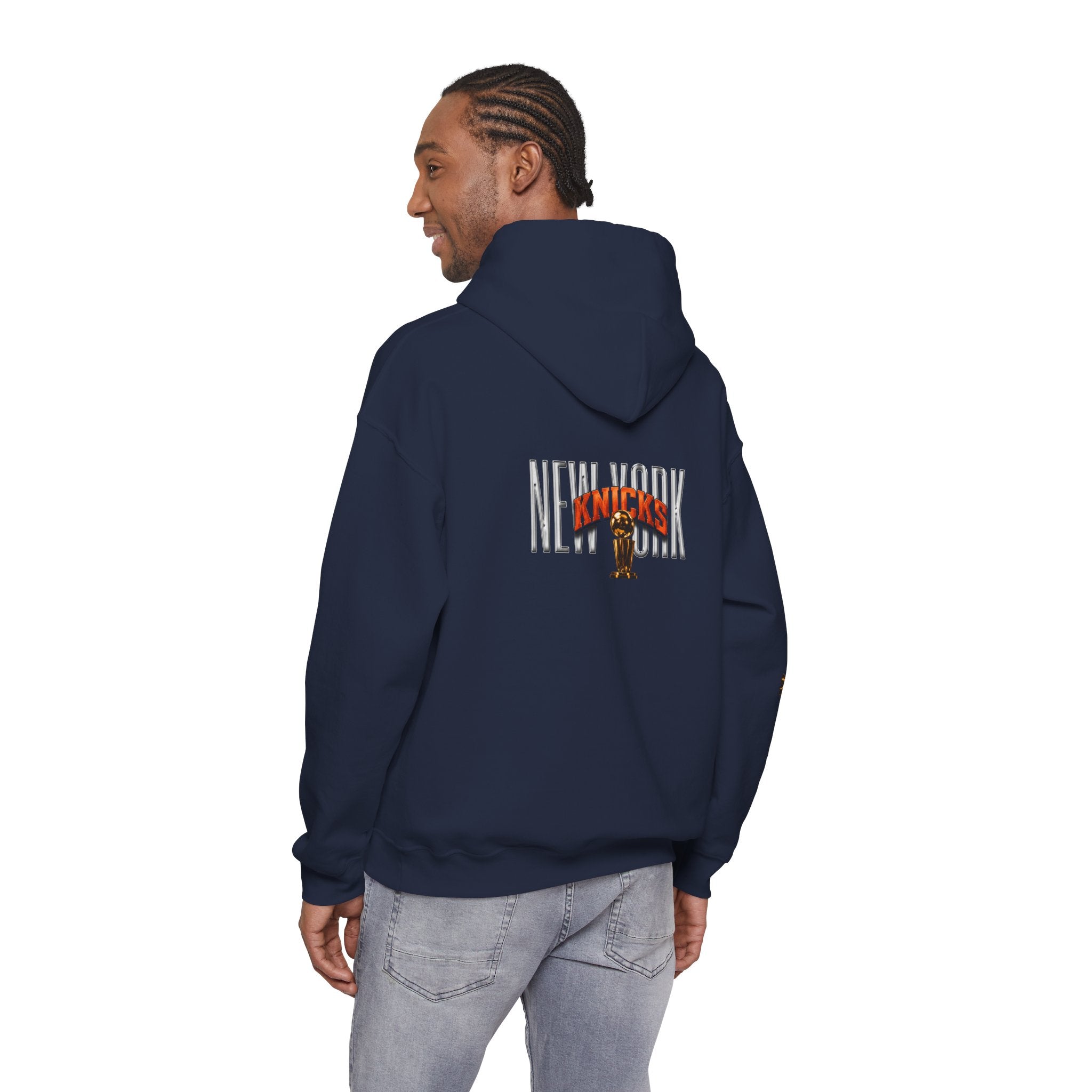 NY-K Retro Player Collage Hoodie — Basketball Fan Sweatshirt