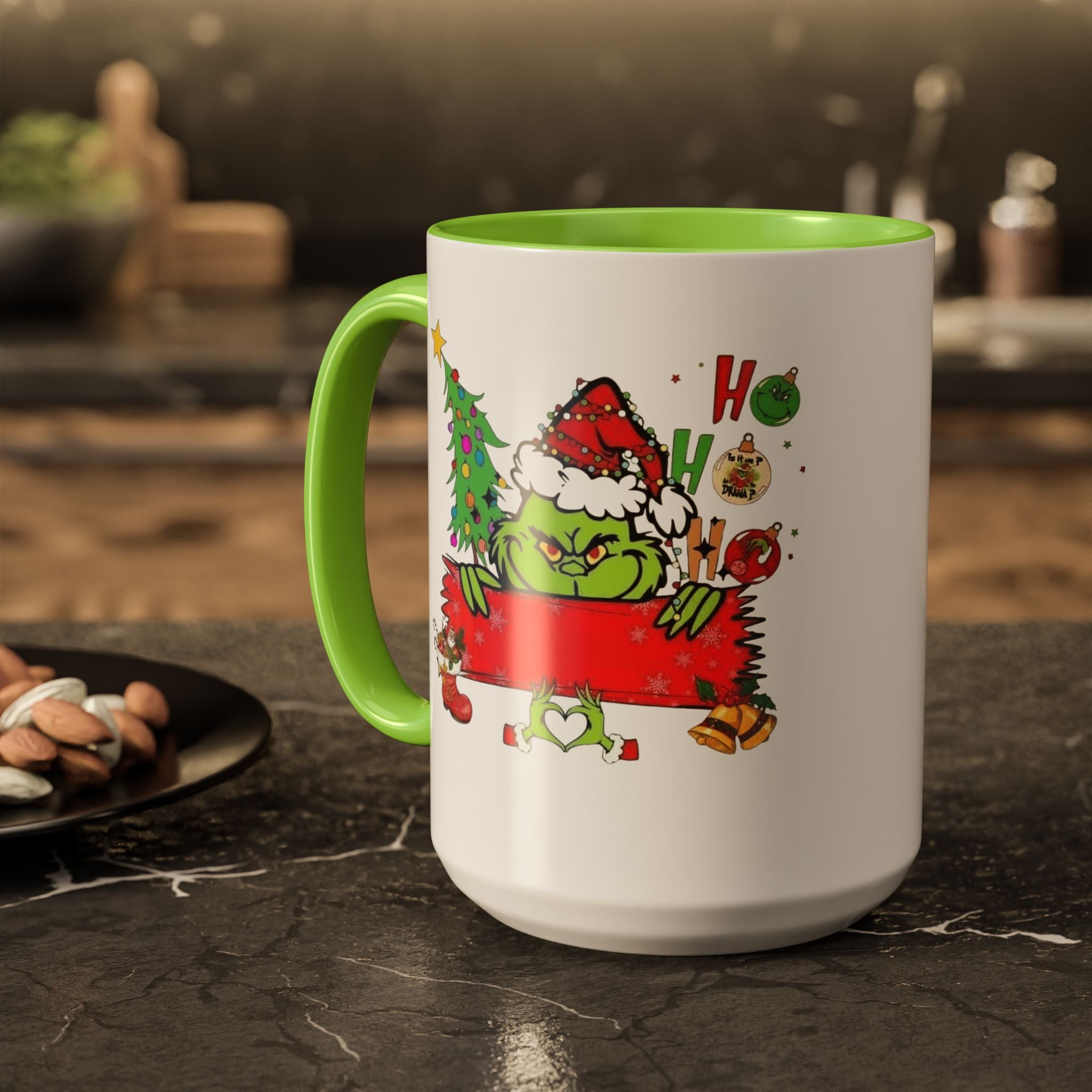 Christmas Grinch Mug (11oz & 15oz)  Funny Holiday Coffee Cup with Grinch Illustration Christmas Mugs Collection!