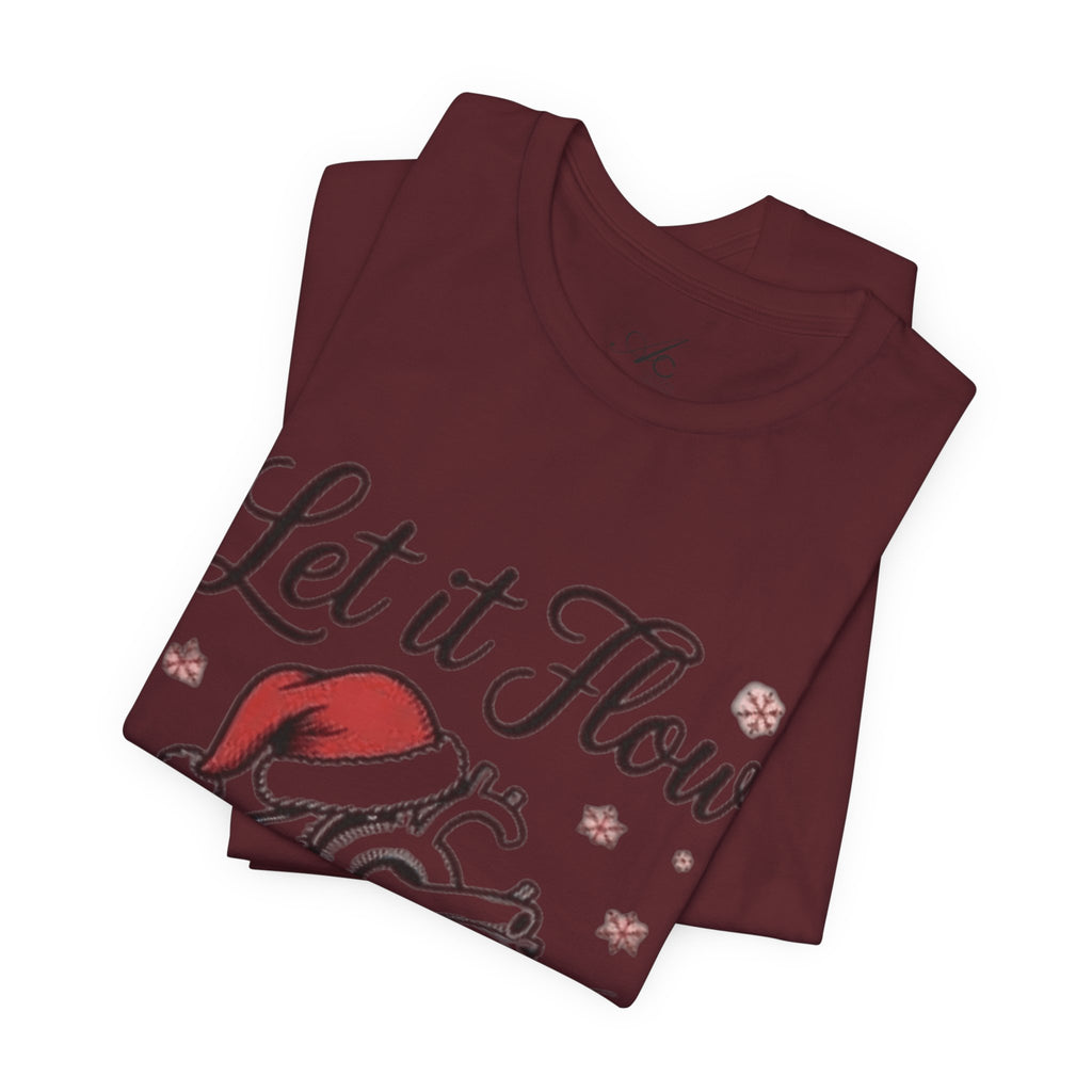 Let It Flow Heart Tee  Christmas Anatomical Heart Shirt