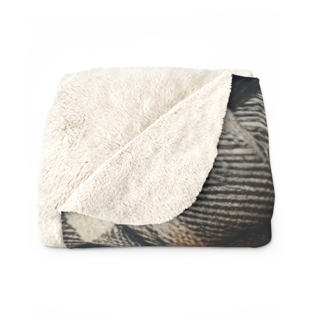 Dad Sherpa Fleece Blanket  Cozy Holiday Gift for Dad (Christmas Knit Design)