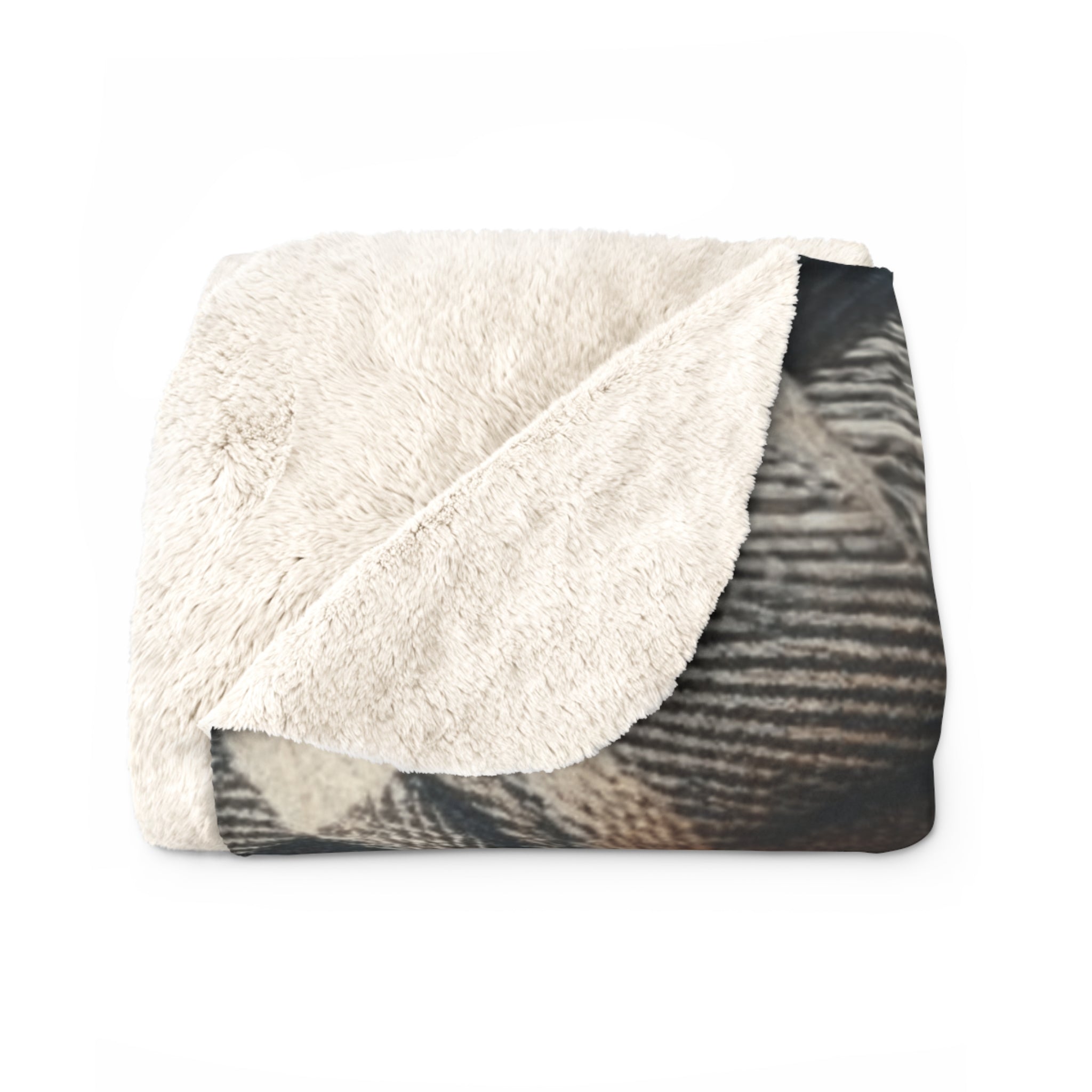 Dad Sherpa Fleece Blanket  Cozy Holiday Gift for Dad (Christmas Knit Design)