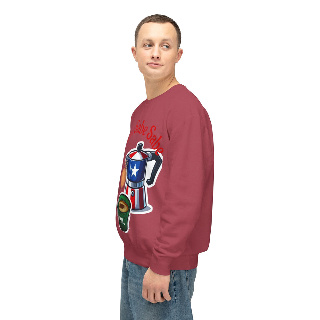 Crewneck Sweatshirt — "El que Sabe Sabe" Puerto Rico Coffee Design