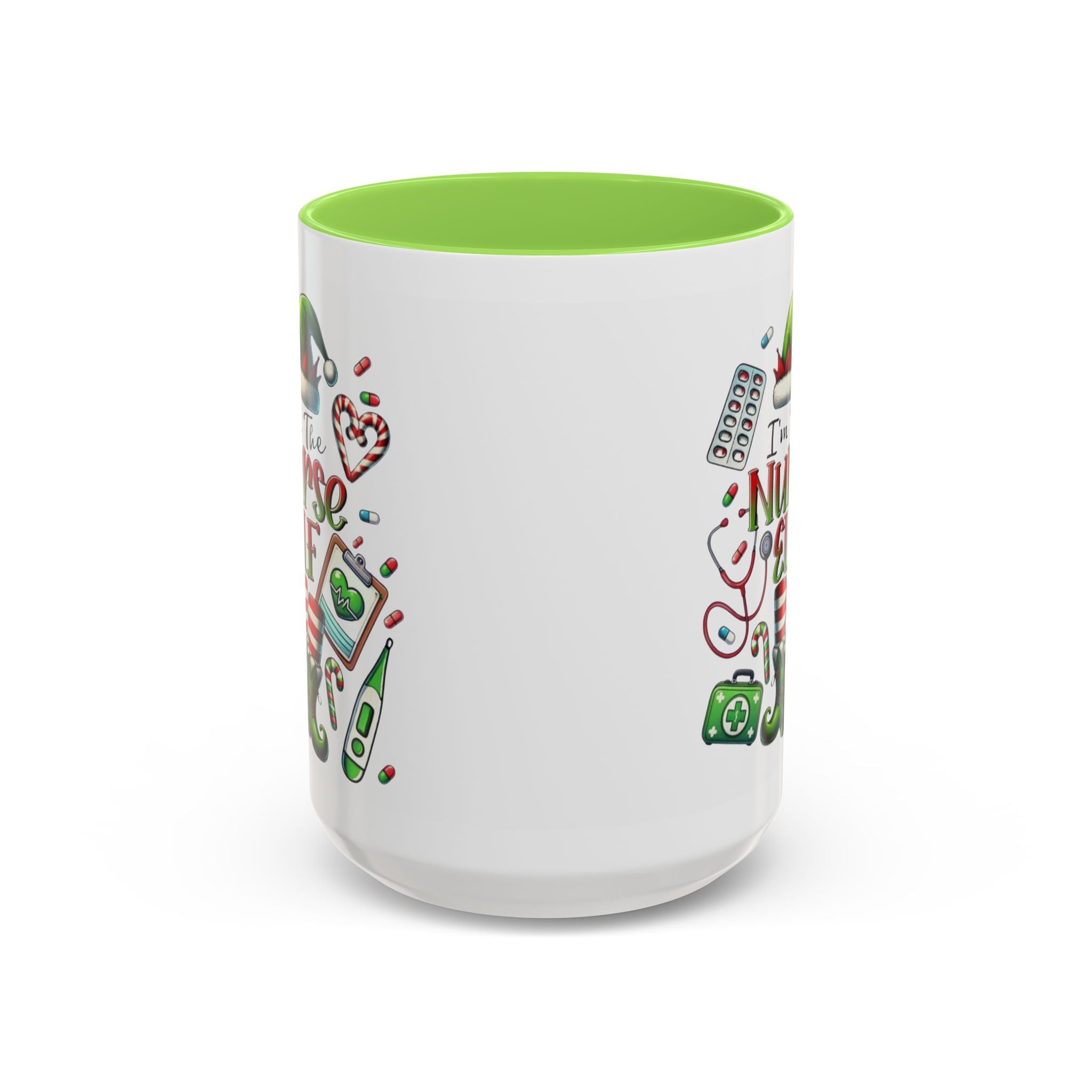 Nurse Elf Coffee Mug — Christmas Medical Holiday Gift (11oz & 15oz) Medical Christmas Mug
