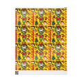 Christmas Wrapping Paper Roll – Retro Santa & Tree Holiday Gift Wrap Festive Wrapping Paper