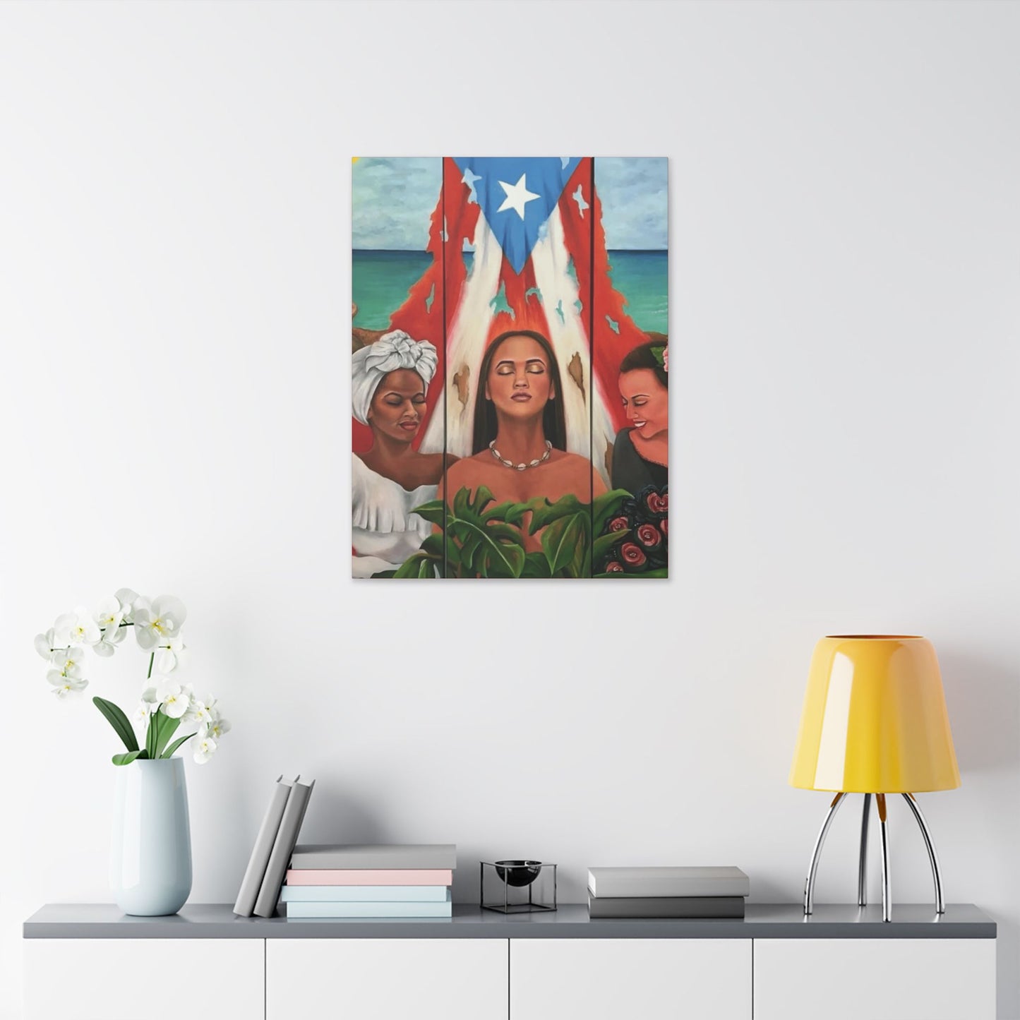 Capturing the Heart and Soul of Puerto Rican Art, Ethnic Canvas Print, Gift for Art Lovers, Beach-Themed Artwork