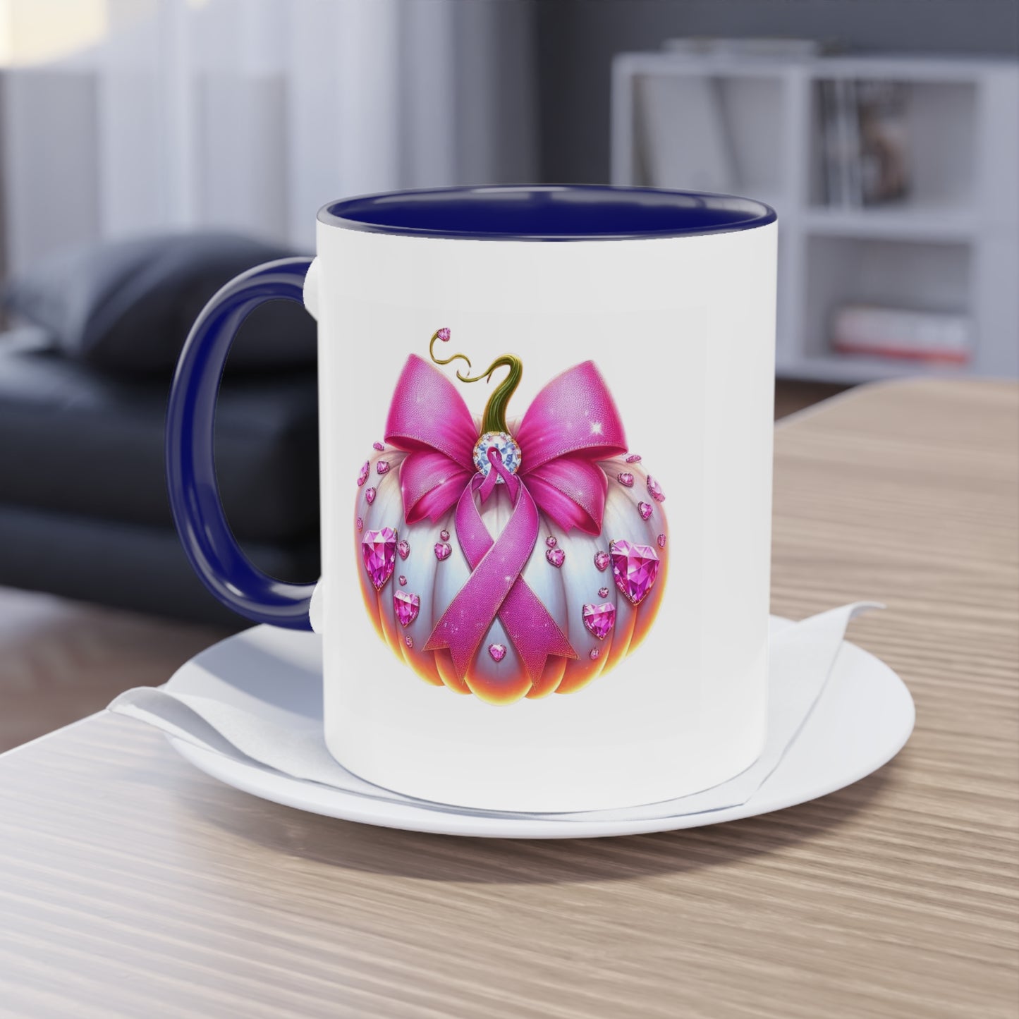 Vibrant Two-Tone Coffee Mug with Floral Design - Perfect Gift for Nature Lovers