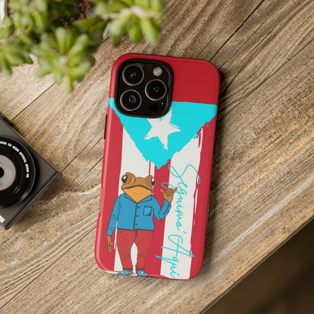 Puerto Rican Flag Frog Design ("Señorita Hops")Phone Case Isla del Encanto Phone Case – Puerto Rican Style