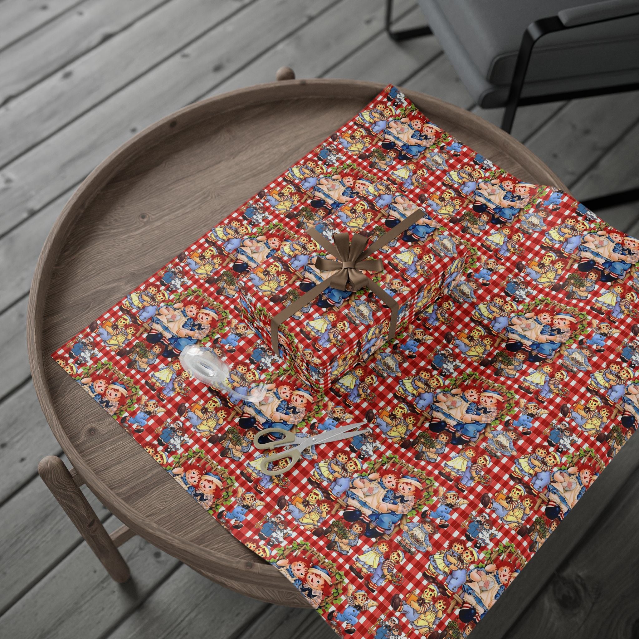 Wrapping Paper Roll — Colorful Picnic Cartoon Pattern (Holiday & Birthday Gift Wrap)