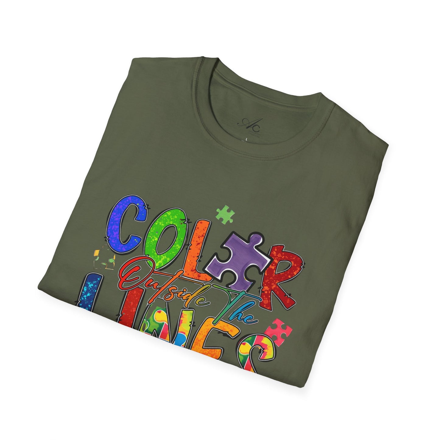Color Outside the Lines Unisex T-Shirt for Autism Awareness