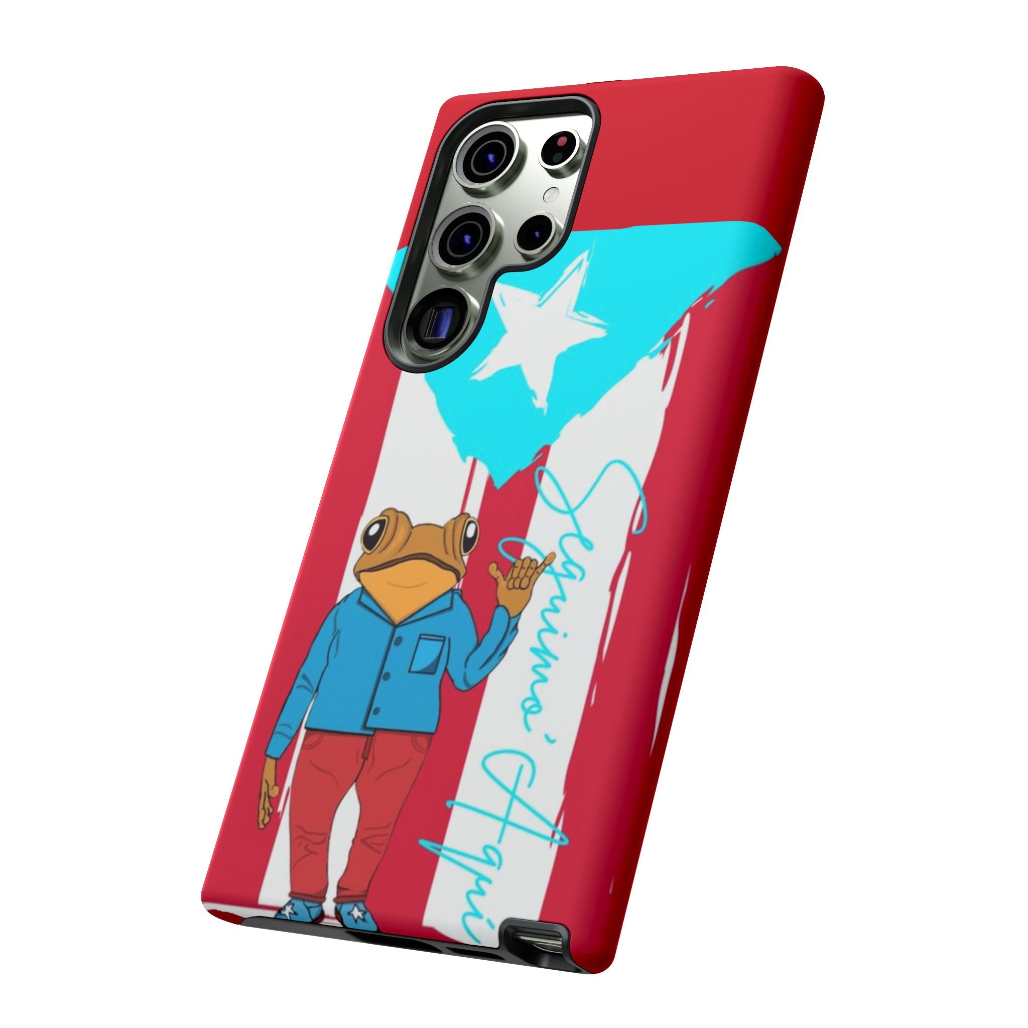 Puerto Rican Flag Frog Design ("Señorita Hops")Phone Case Isla del Encanto Phone Case – Puerto Rican Style