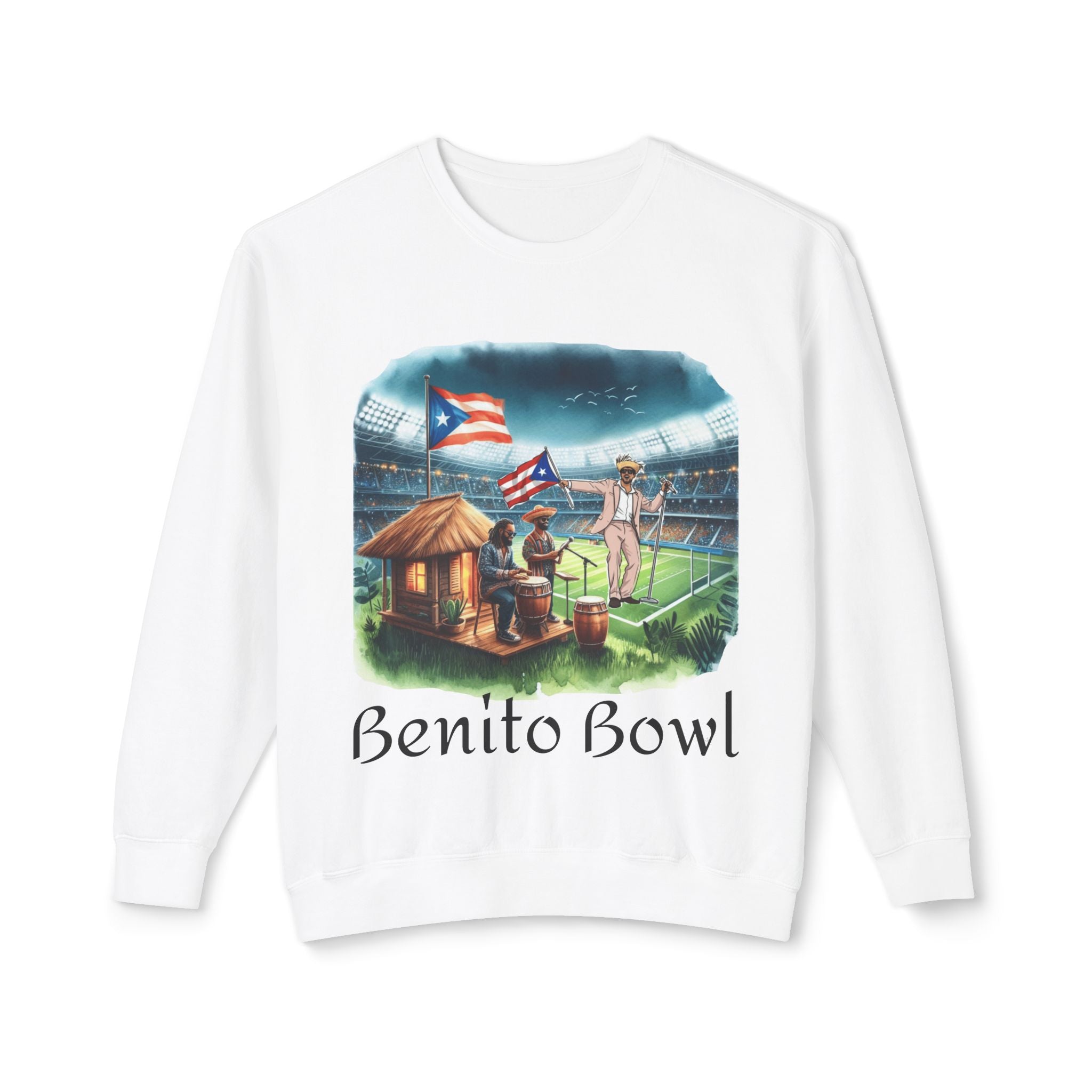 Benito Bowl Sweatshirt  Puerto Rican Tailgate SuperBowl Crewneck