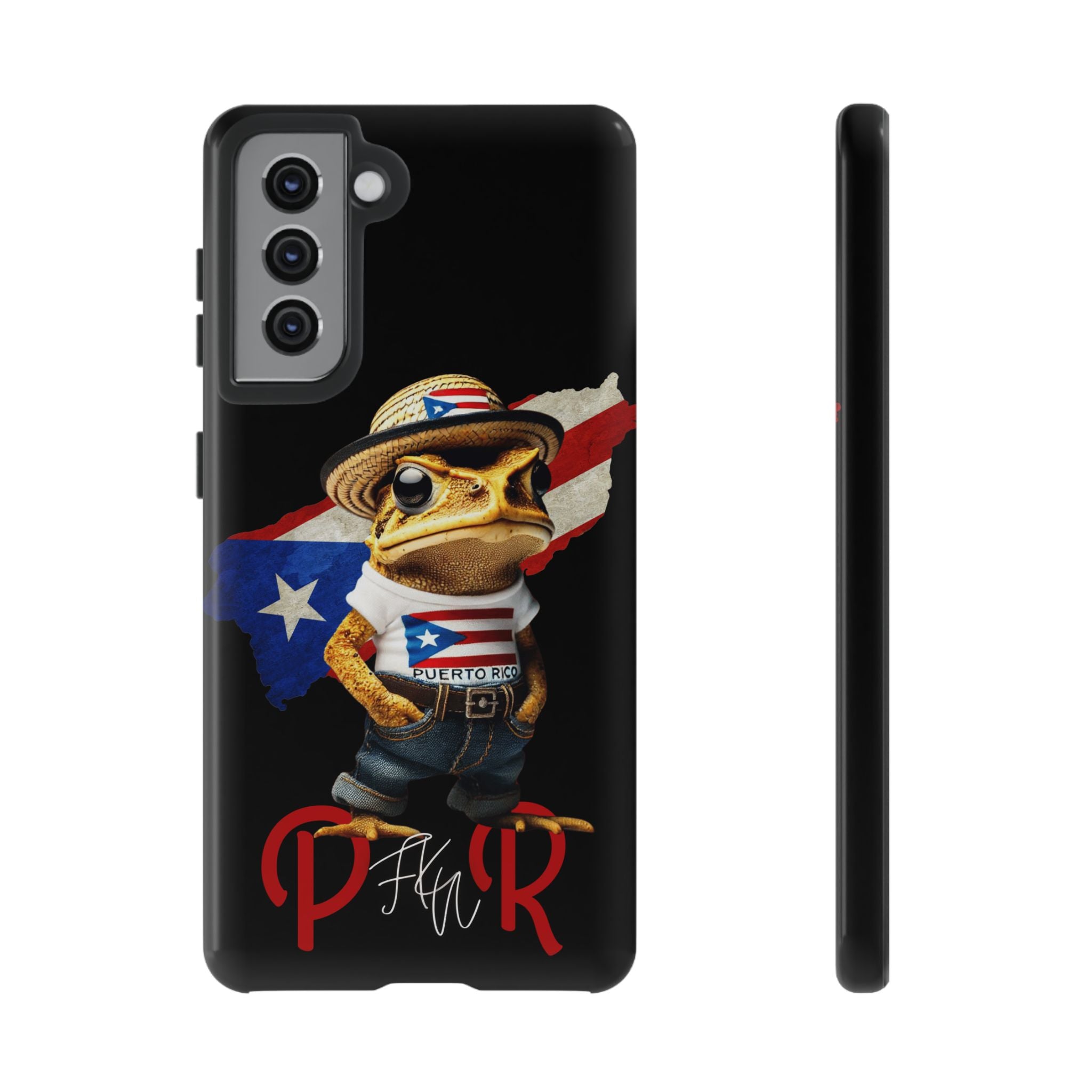 Puerto Rican Frog Tough Phone Case  Puerto Rico Flag Patriotic Protective Case