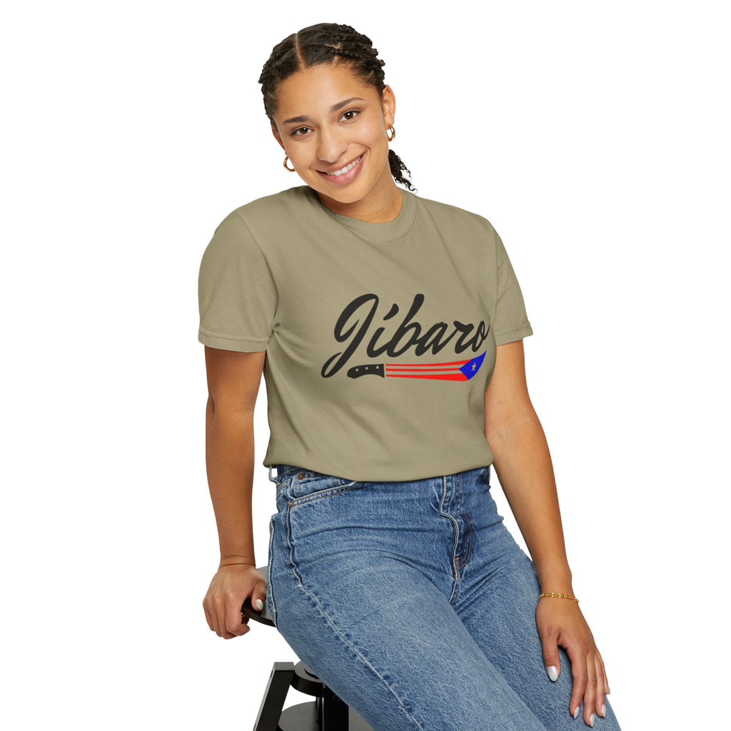T-Shirt  "Jíbaro" Puerto Rican Heritage Tee (Back Machete  Sombrero de Paja Design) Puerto Rico’s Navidades