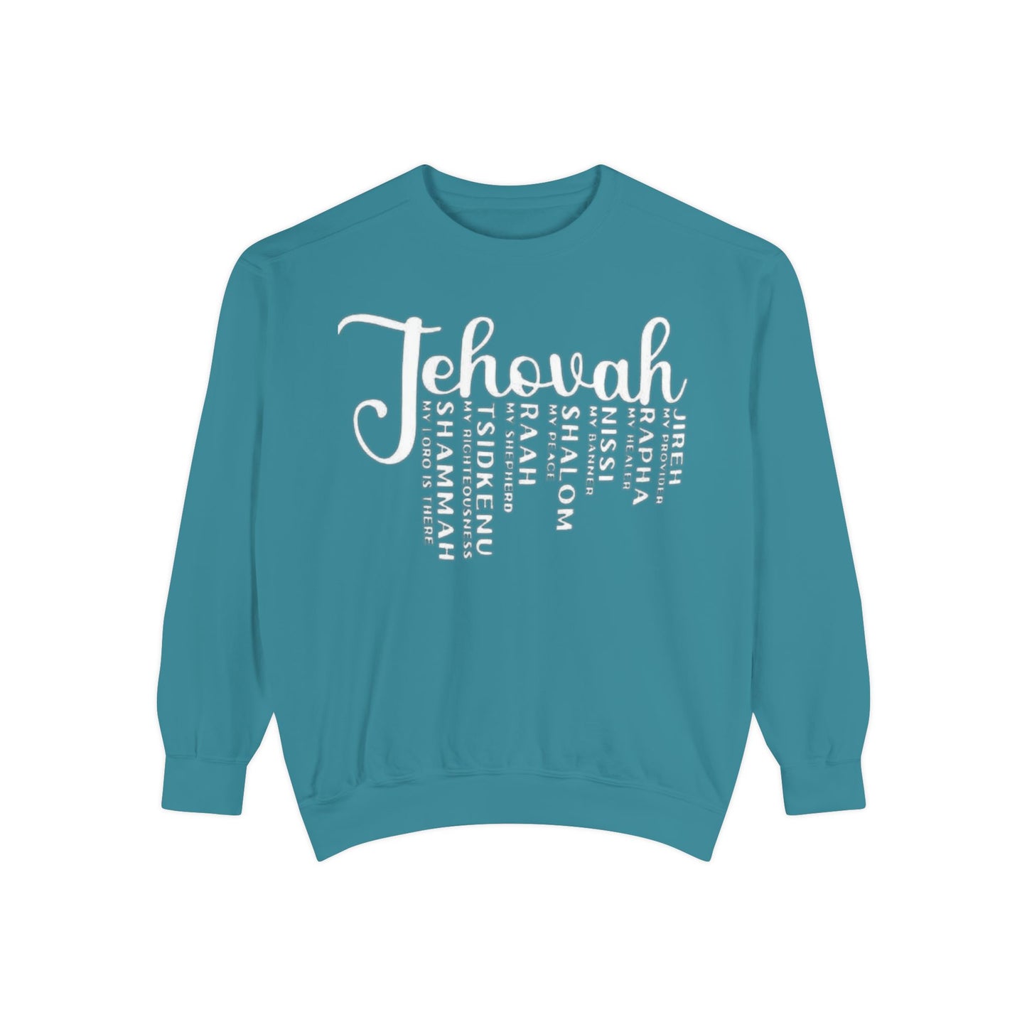 Jehovah Names Sweatshirt  Christian Faith Scriptural Names Pullover