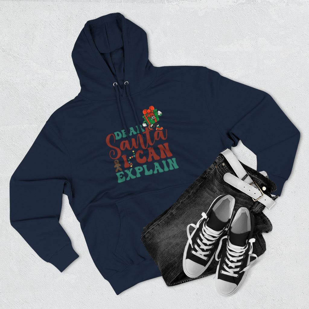 Christmas Hoodie “Dear Santa I Can Explain” Funny Holiday Pullover Christmas T-Shirts and Sweatshirts Collection
