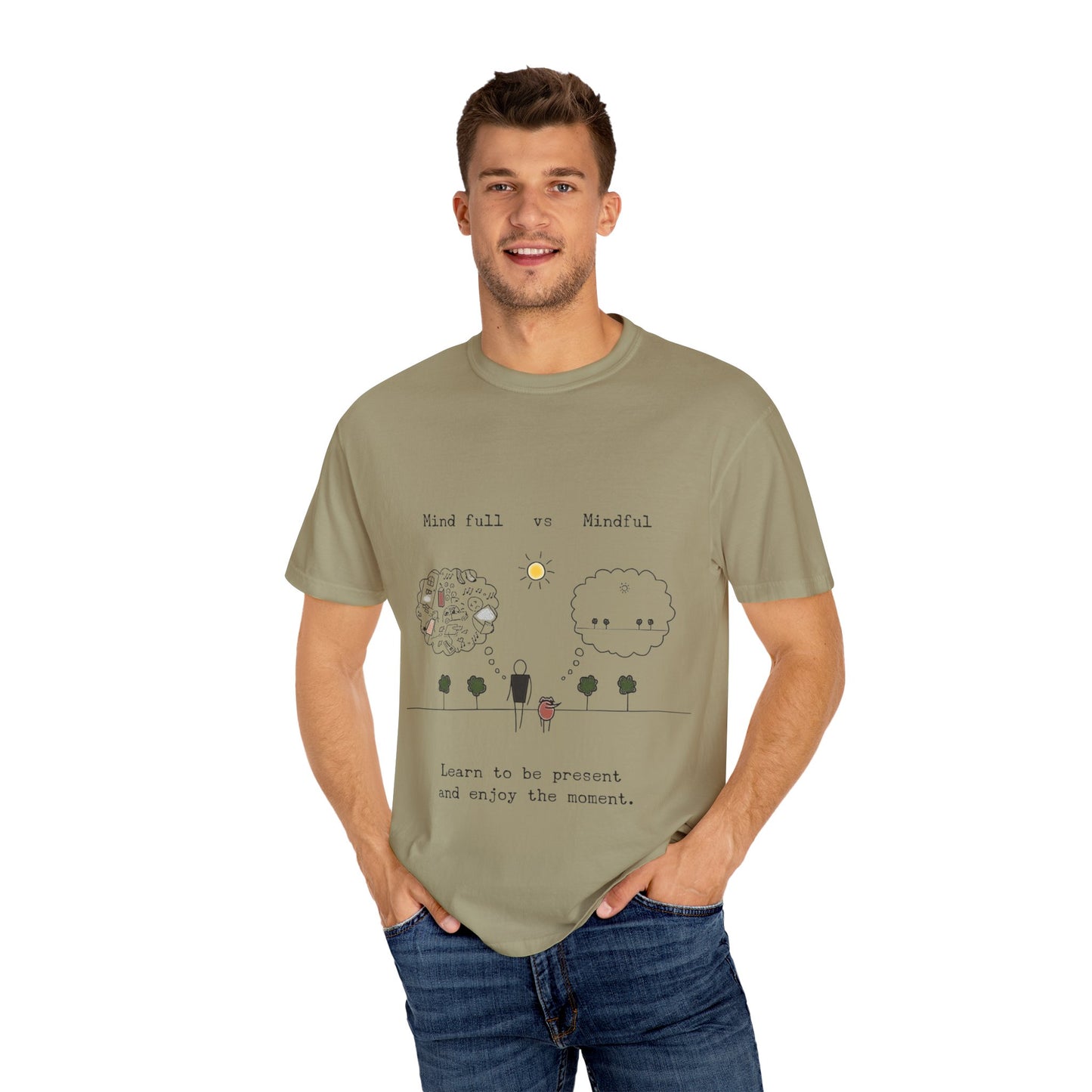 Let your outfit reflect your inner peace. Mindful Living T-Shirt Unisex Tee for Mindfulness, Self-Care, Gift for Yogis, Relaxed Vibe,
