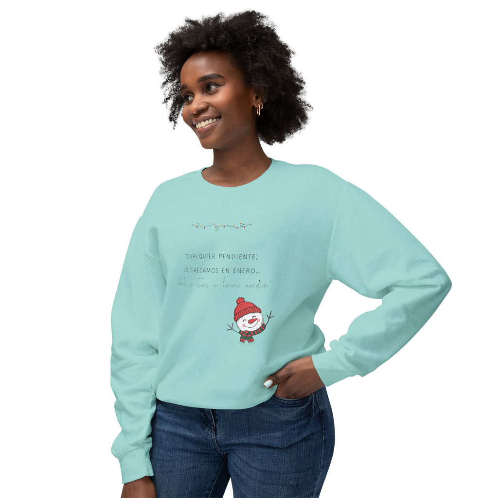 Snowman Crewneck Sweatshirt  Cute Holiday Snowman Pullover
