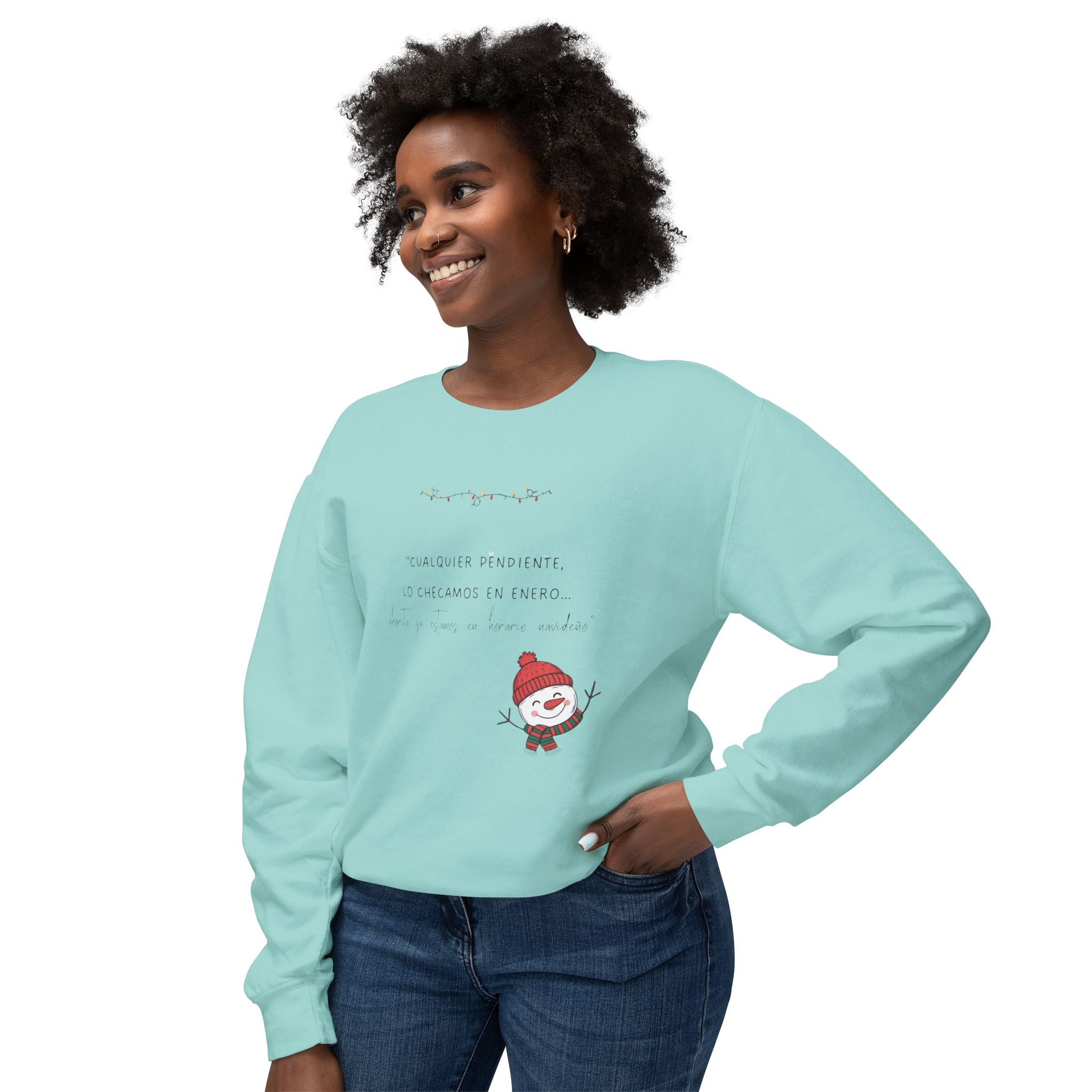 Snowman Crewneck Sweatshirt  Cute Holiday Snowman Pullover