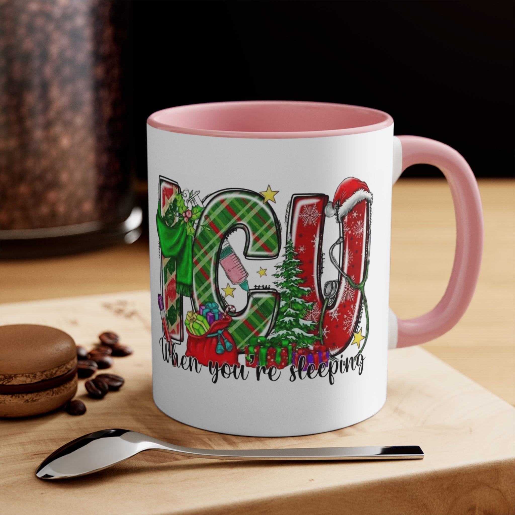 Christmas Joy Accent Mug — Festive 'JOY' Holiday Coffee Cup (11oz)Medical Christmas Mug
