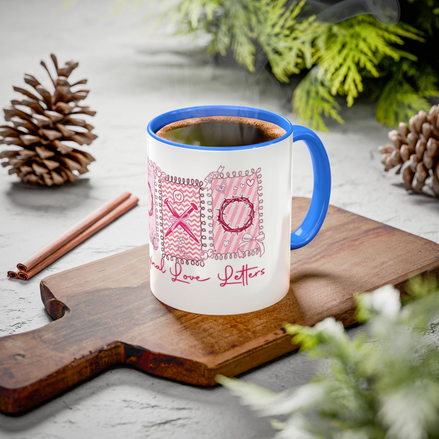 Love Letters XOXO Ceramic Mug — Colorful 11oz & 15oz Coffee Cup
