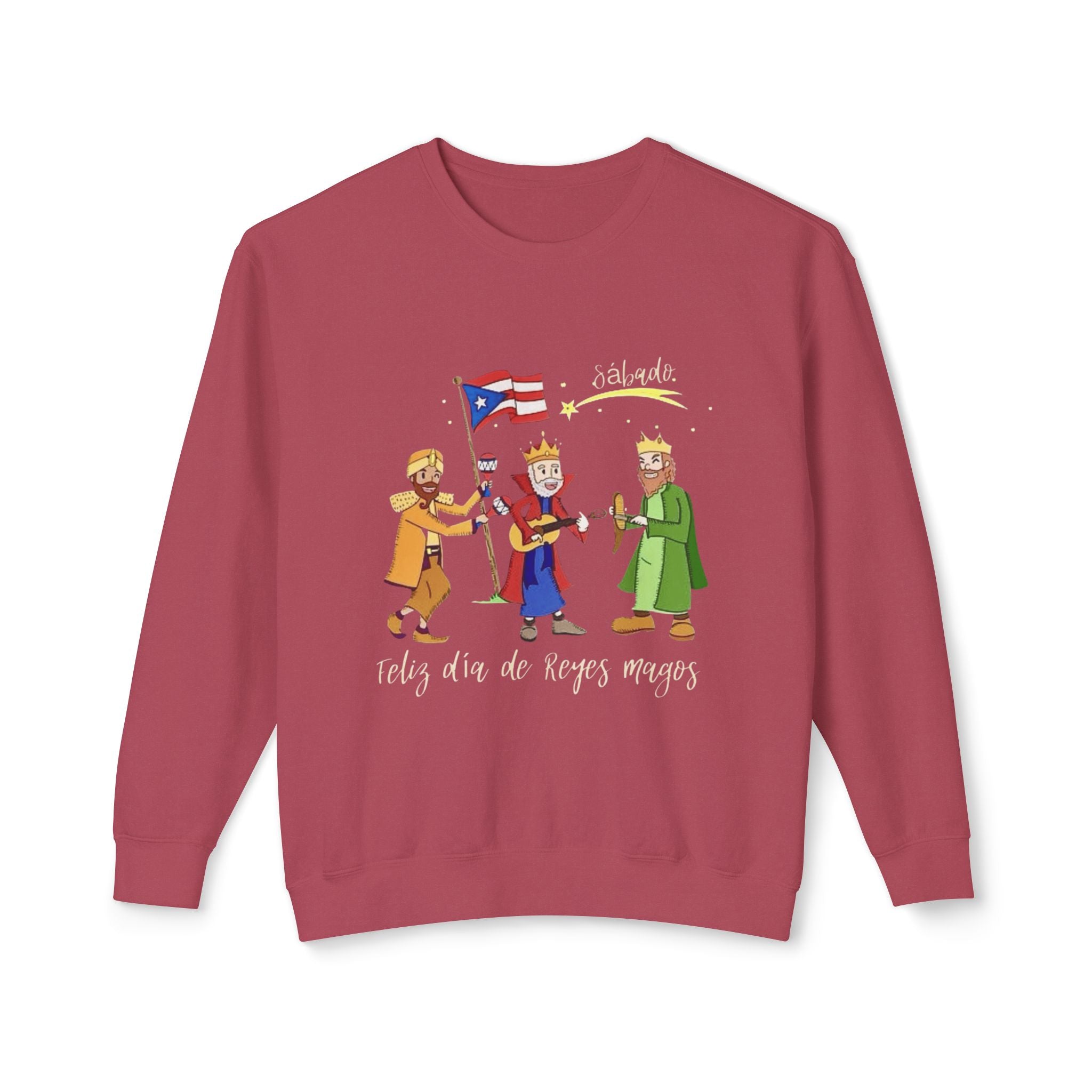 Three Kings Sweatshirt  'Feliz Día De Los Reyes Magos' Holiday Crewneck Christmas T-shirts and sweaters