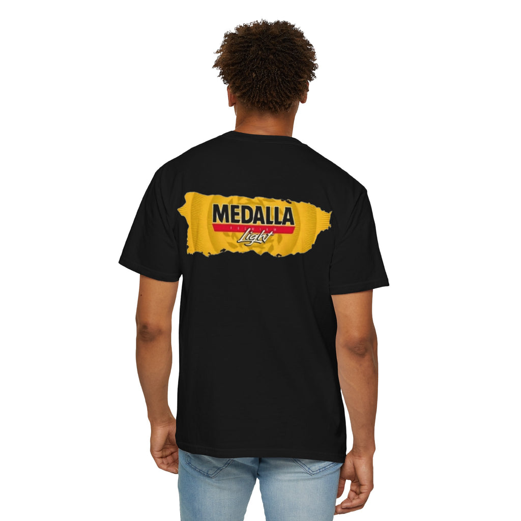 Medalla Light Puerto Rican Beer T-Shirt Coqui Frog Mascot Six-Pack Graphic Tee Puerto Rico’s Navidades