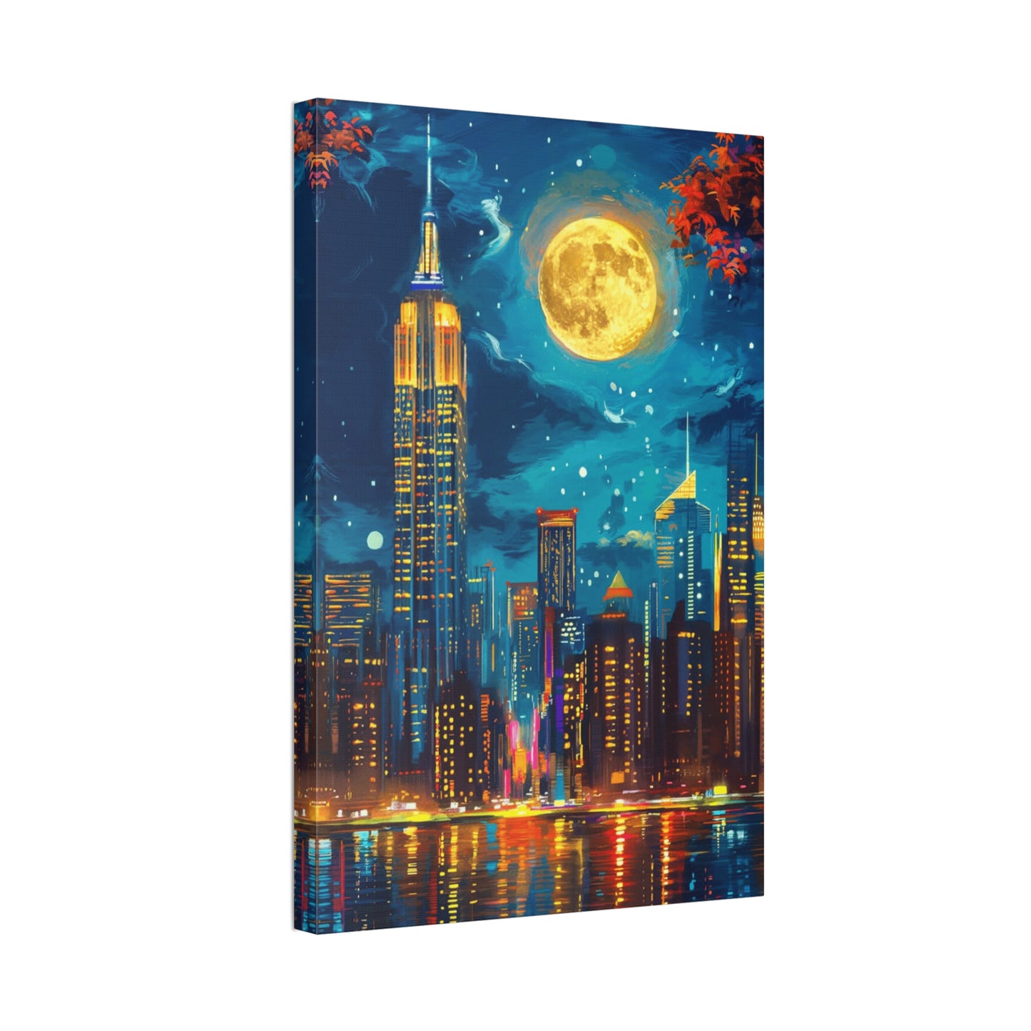Cityscape Decor, New York Night Scene, Home Gallery Artwork, Gift for Urban Lovers, Dreams and Inspiration