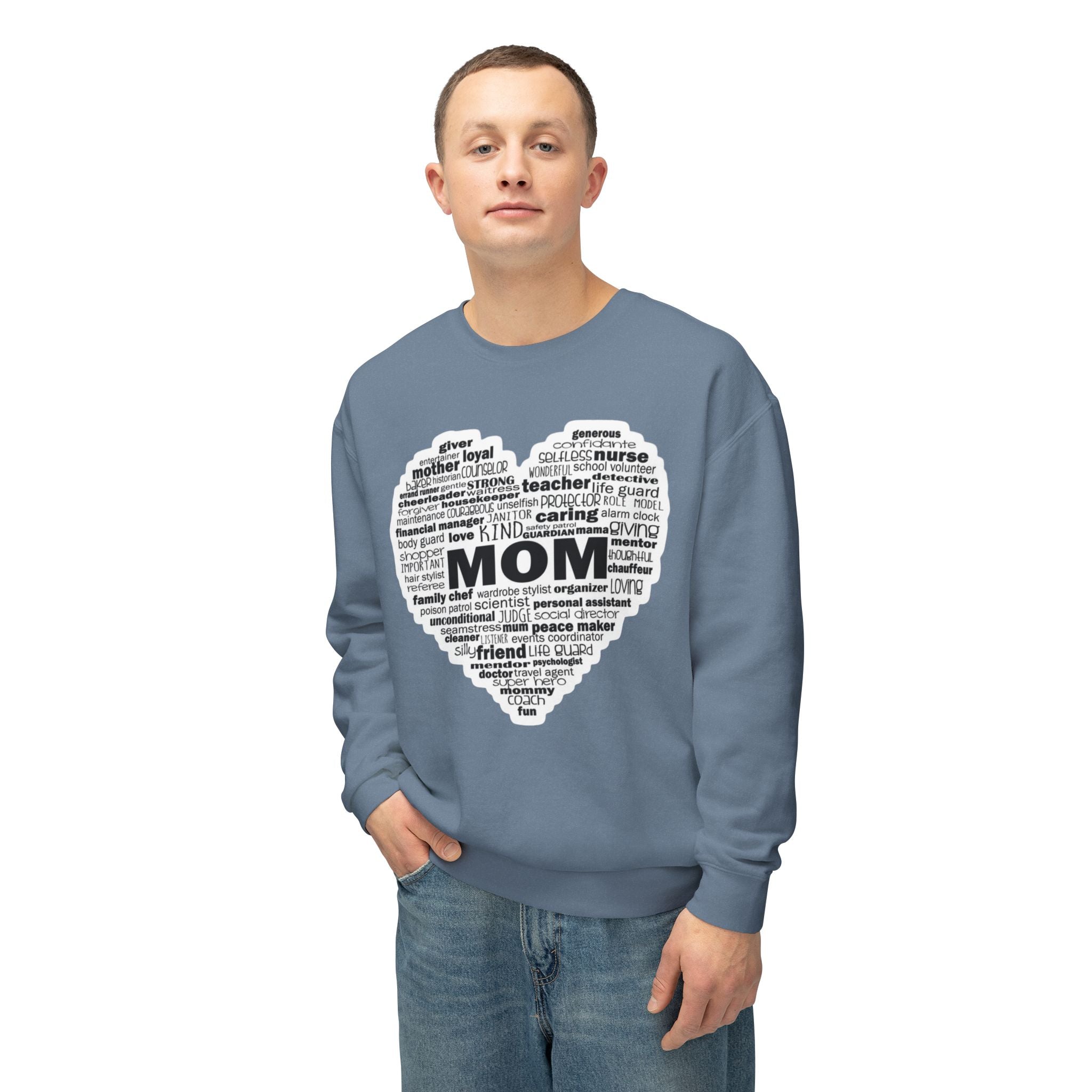 Mom Word-Cloud Heart Sweatshirt  Mother's Day Gift